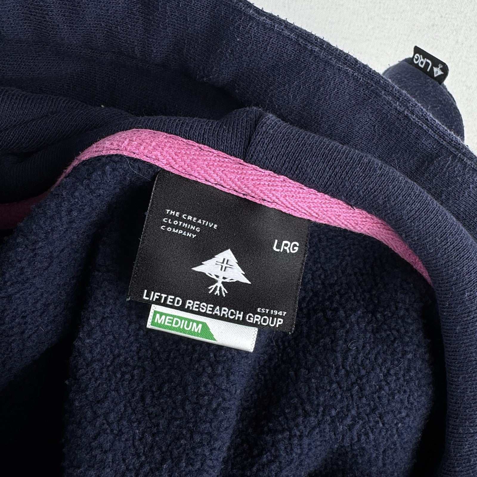 LRG Lifted Research Group Blue Mens Medium Mountain Graphic Reflective Logo