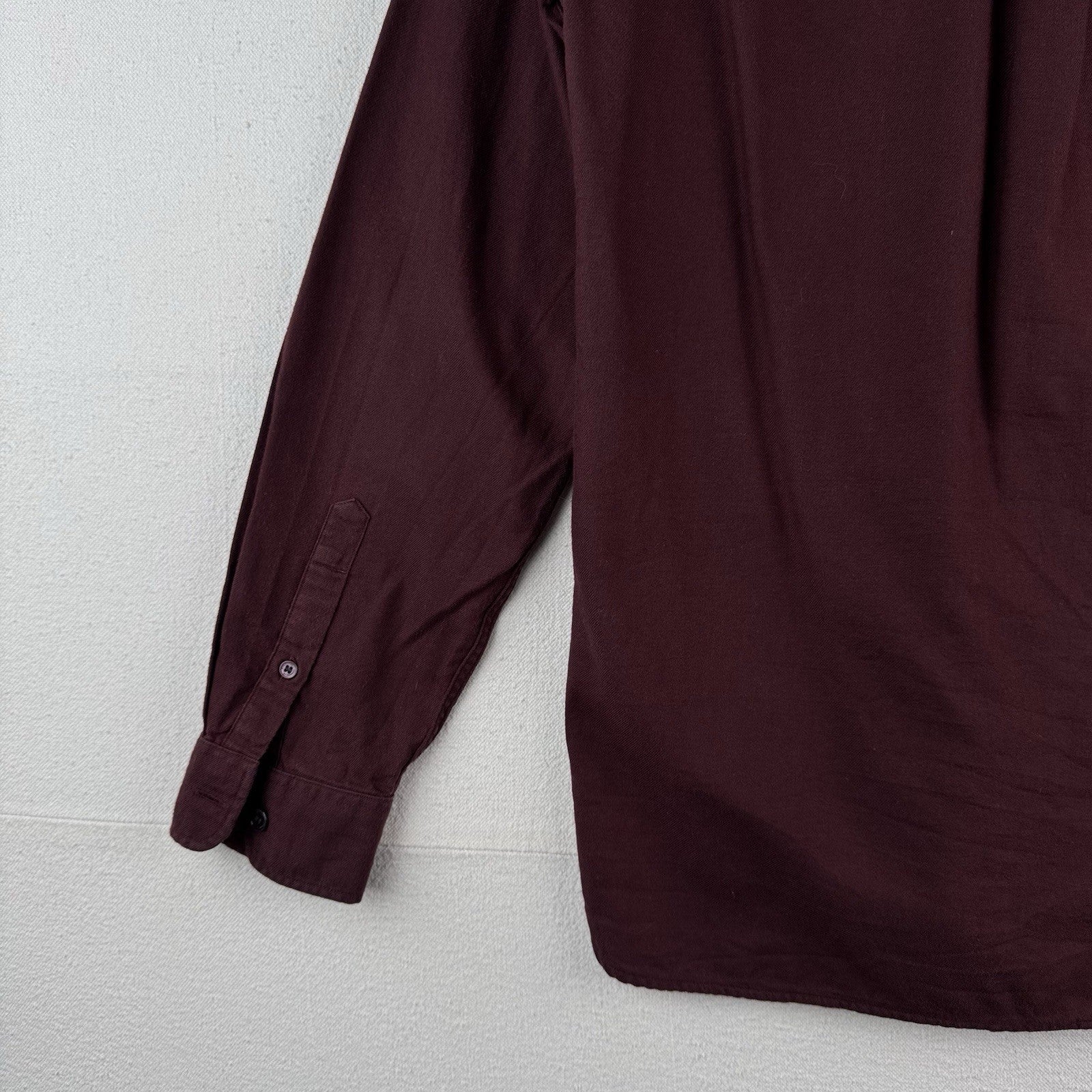 Burberry London Shirt Mens Small Wine Red Button Down Long Sleeve