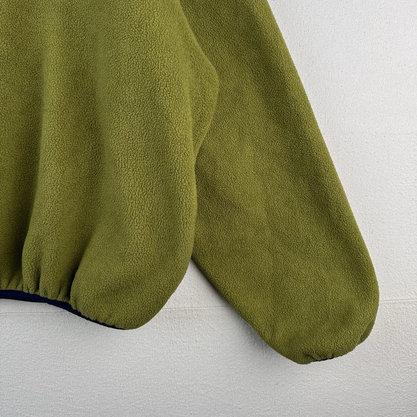 90’s Vtg LL Bean Snap Fleece Pullover Men’s Large Sage Green Jacket Cursive USA