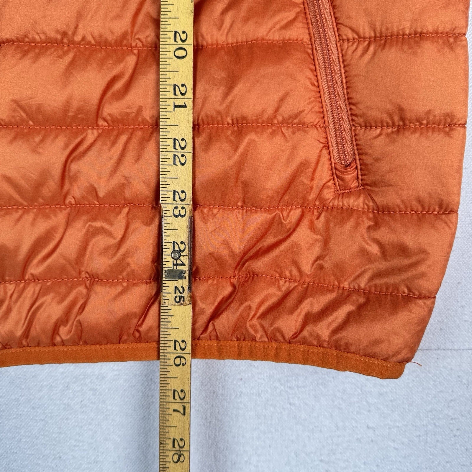 Brooks Brothers Thermore EVOdown Puffer Vest Mens L Orange Lightweight Packable