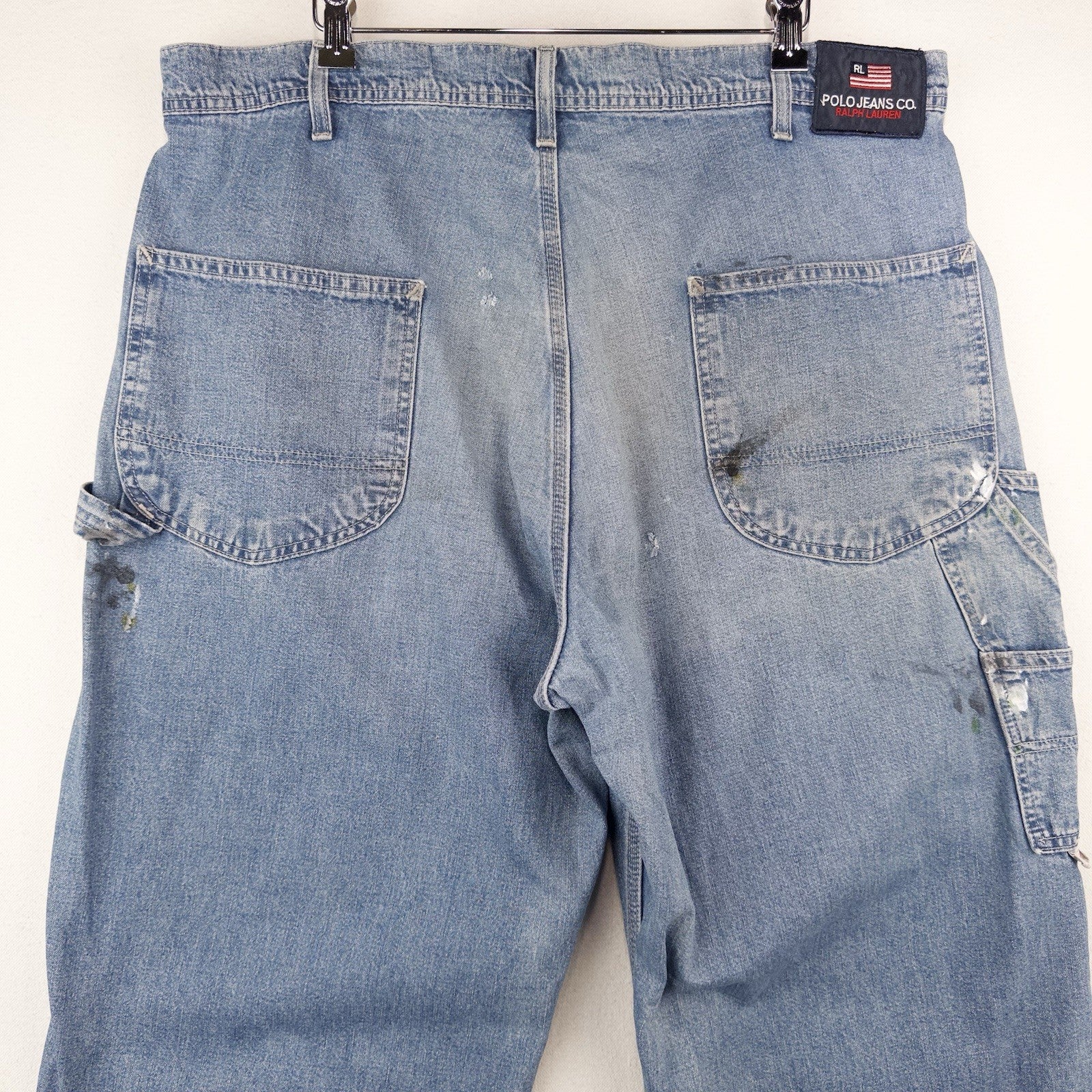 90’s Vtg Ralph Lauren Polo Jeans Co Distressed Baggy Pants Mens 38x34