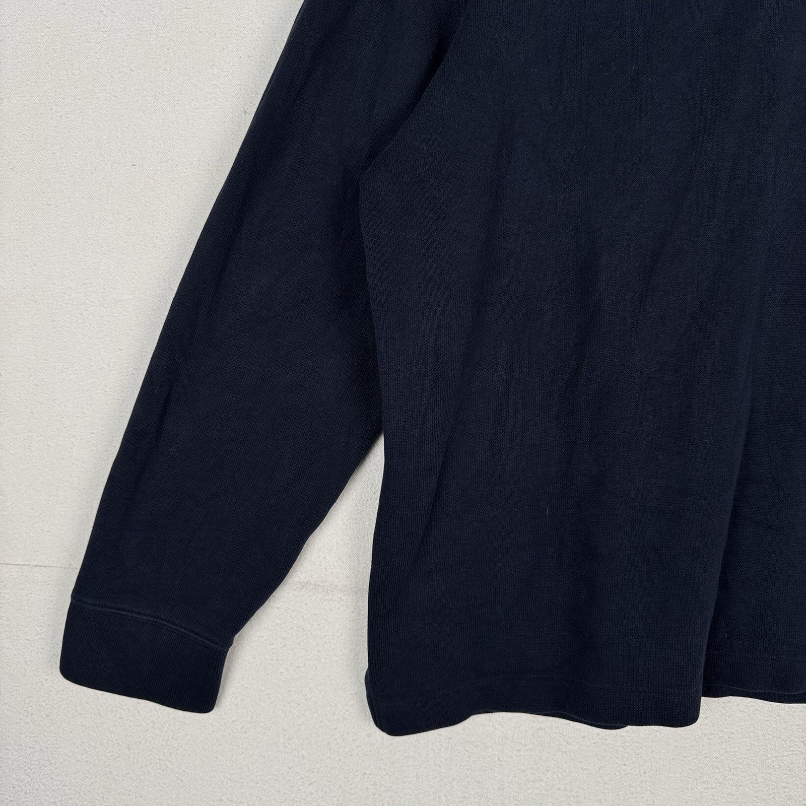Vtg Polo Ralph Lauren Men's 1/4 Zip Pullover Sweater Navy Blue XL Made USA *Read