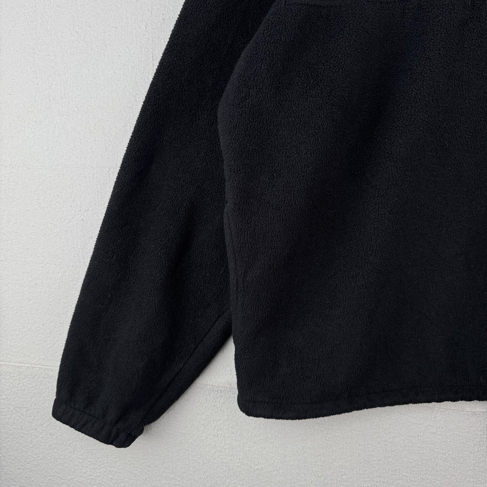 90’s Vtg J. Crew Oarsman Black Fleece Pullover 1/4 Zip Men’s Large Made in USA