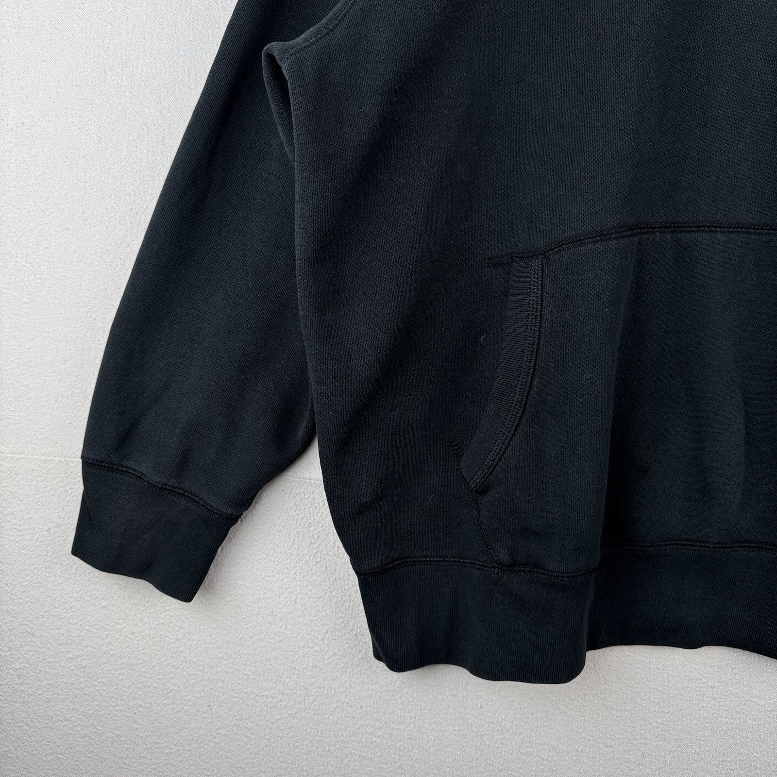 Vintage Polo Ralph Lauren Black Hoodie Men’s 3XB Pullover 2-Button Sweatshirt