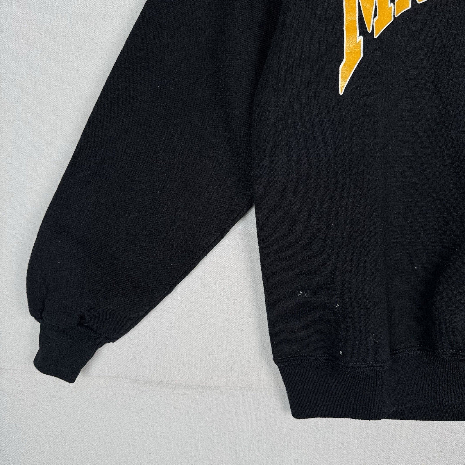 Vtg 80'S Artex University of Michigan Raglan Sweatshirt Made In USA Large Black
