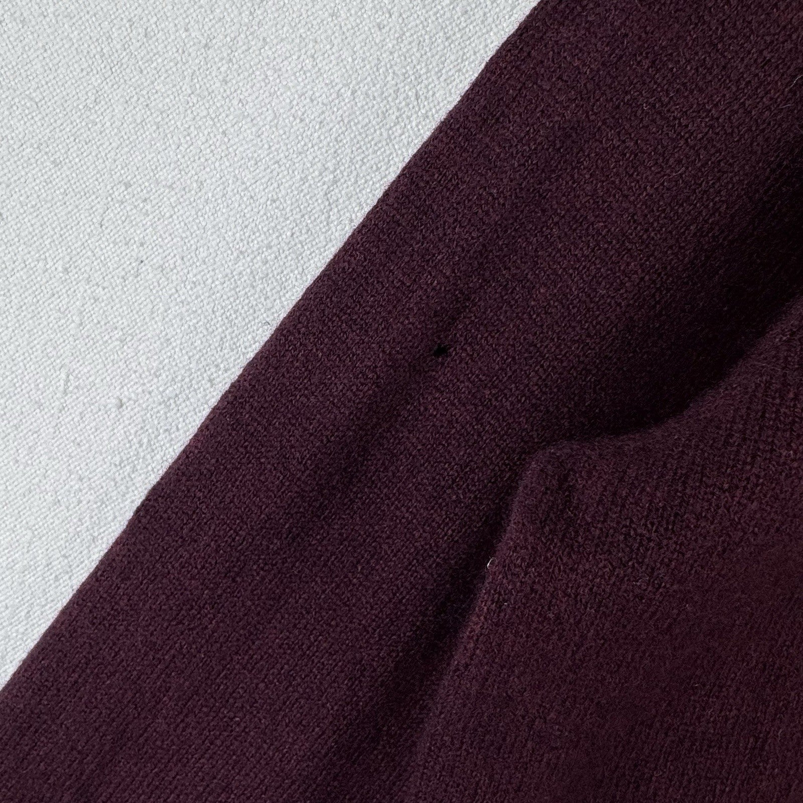 Polo Ralph Lauren 100% Lambswool Long Sleeve Polo Sweater Men's Large Burgundy