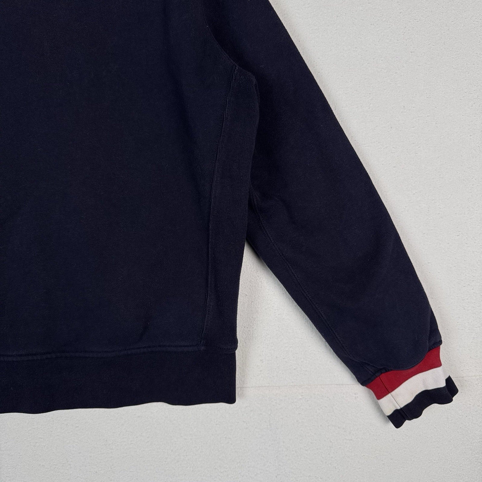 Vtg Polo Ralph Lauren Men L Blue Waffle Lined Track Jacket Heavyweight *Read