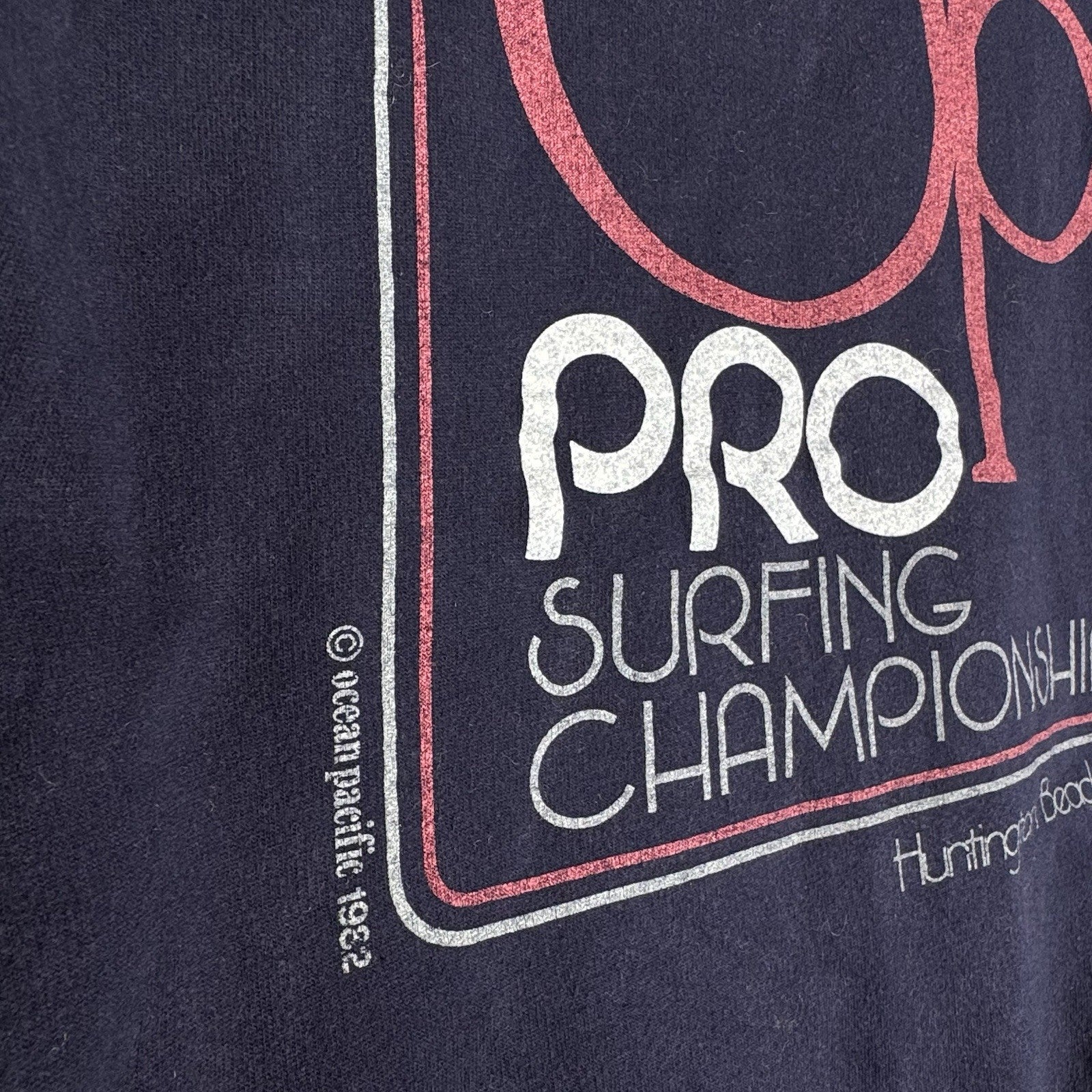 Vintage 80s OP Ocean Pacific Double Sided 1982 Pro Surfing Championship Hoodie M