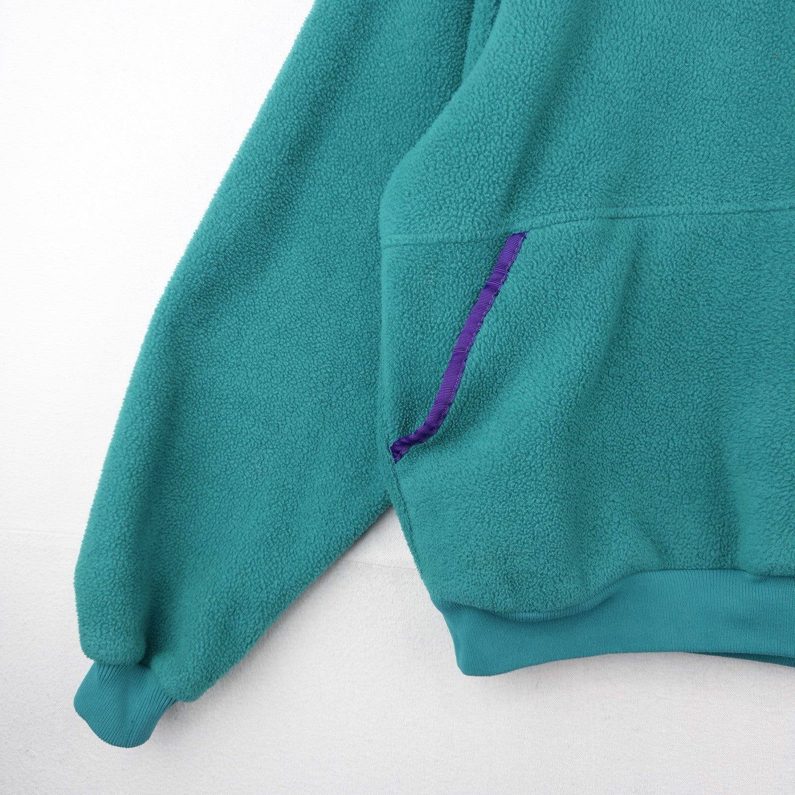 90’s Vtg Eddie Bauer Legend Teal Fleece 1/4 Zip Men’s 2XL Tall Pullover