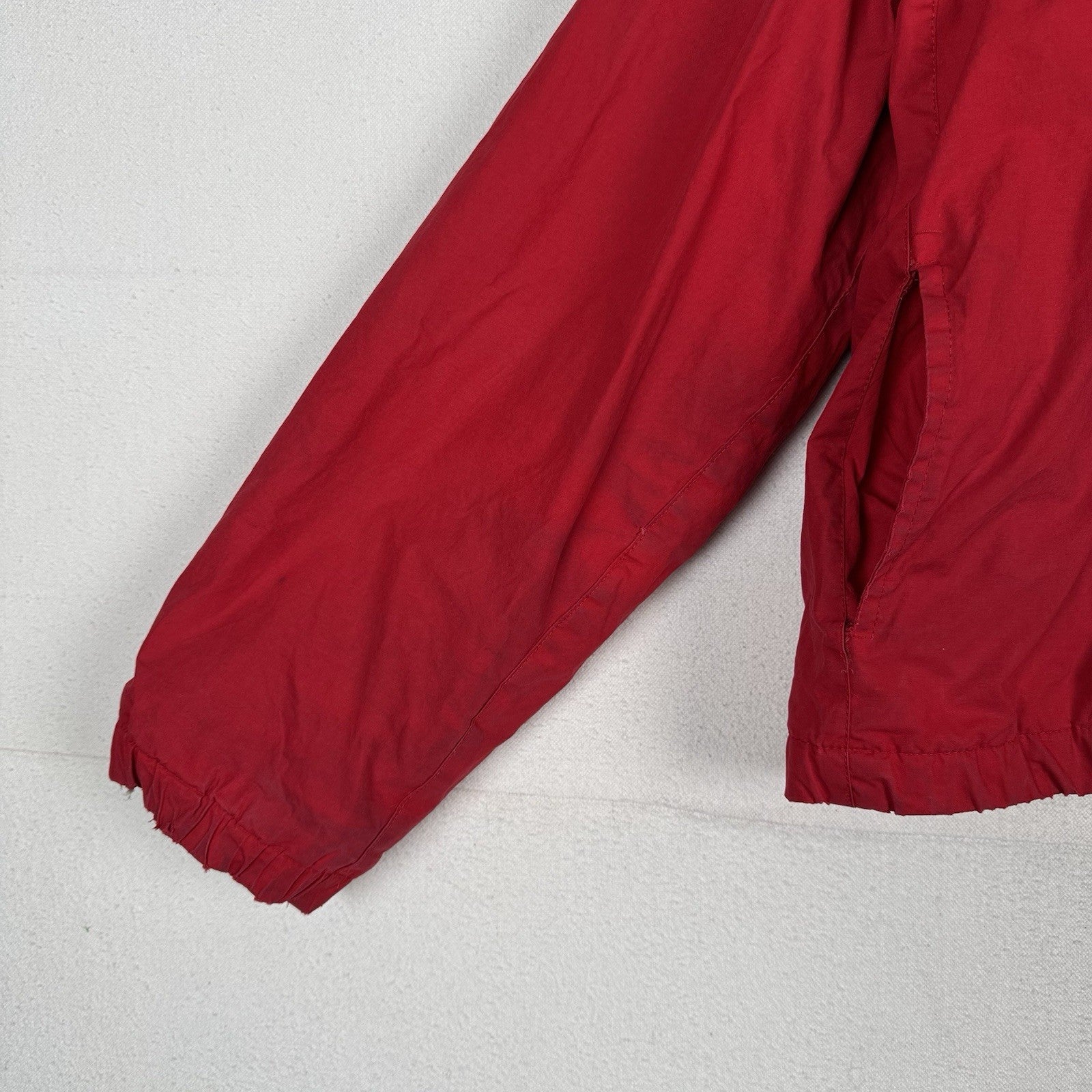 Vtg 90s Polo Ralph Lauren Men's XL Red Down Pullover Puffer Jacket *Distressed