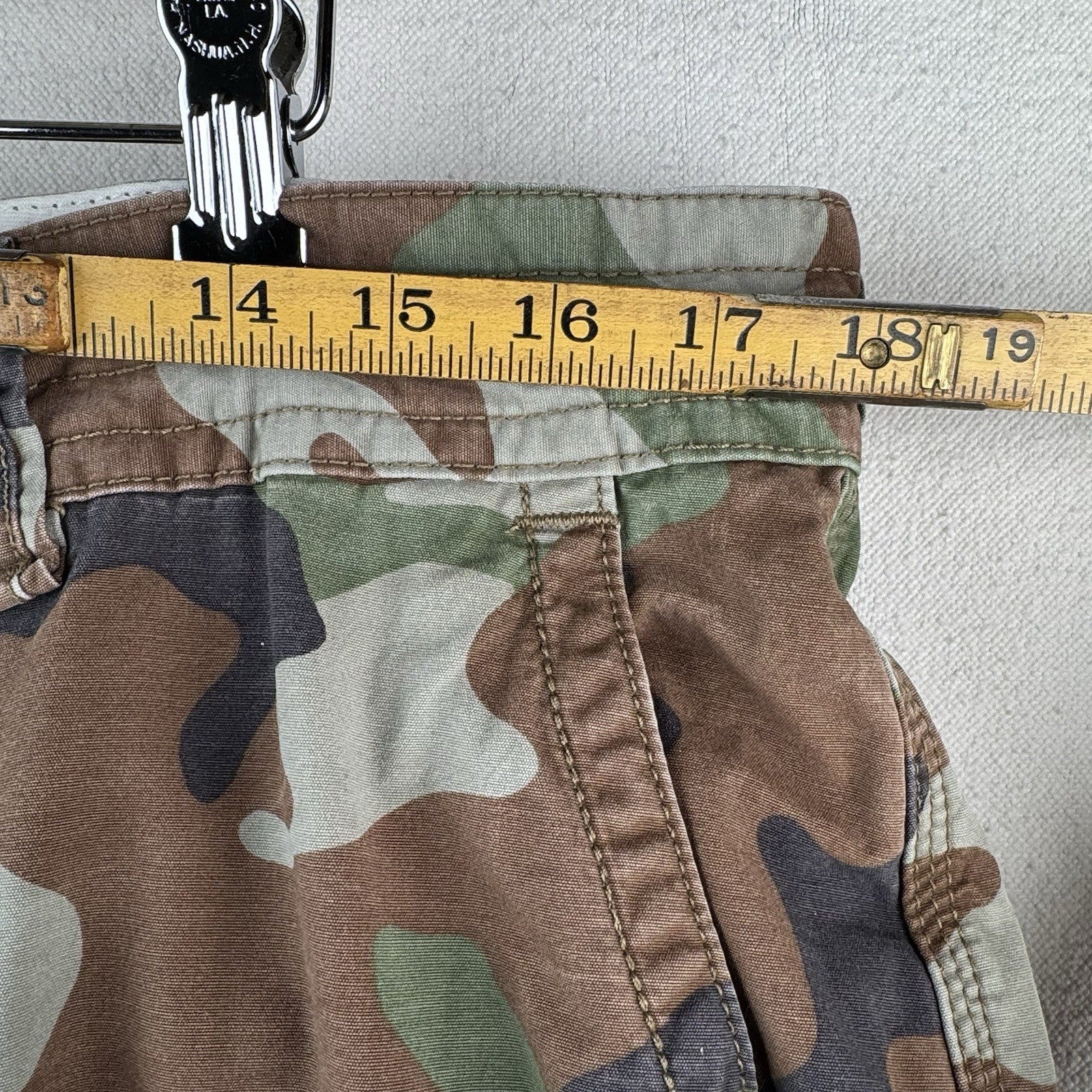 Polo Ralph Lauren Men's 38 Cargo Utility Camouflage Shorts Military *Distressed