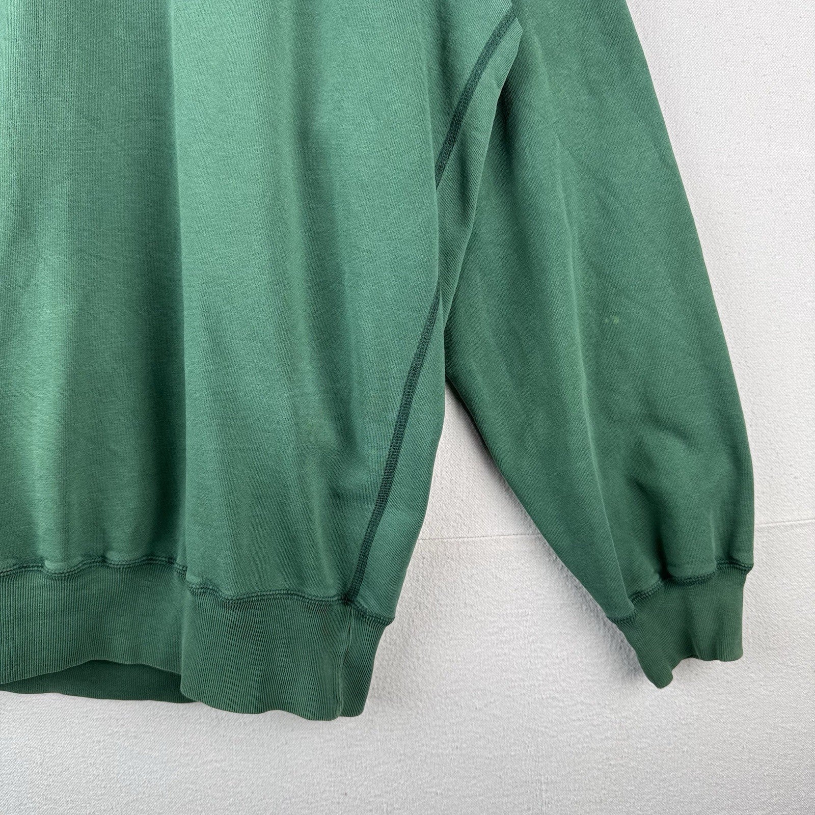90’s Vtg Polo Ralph Lauren Crew Raglan Sweatshirt Men’s Large Green Sun-Faded