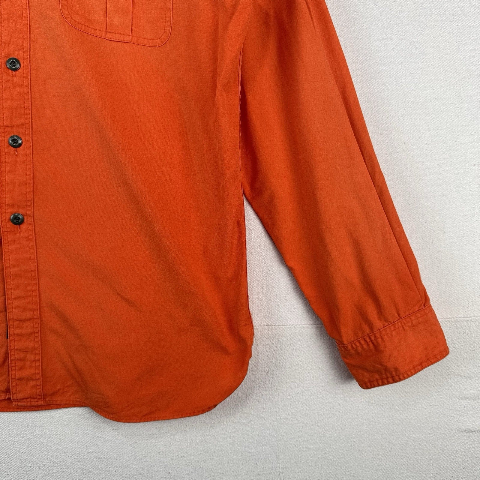 Polo Ralph Lauren Sunfaded Safari Shirt Men's L Orange Long Sleeve Button Up