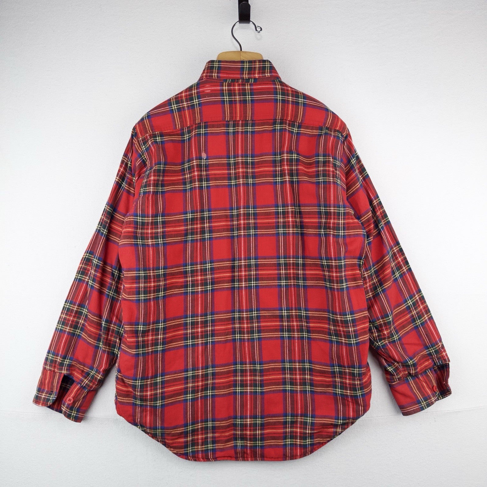 80’s Vtg LL Bean Flannel Lined Jacket Men’s M Red Tartan Plaid Shacket