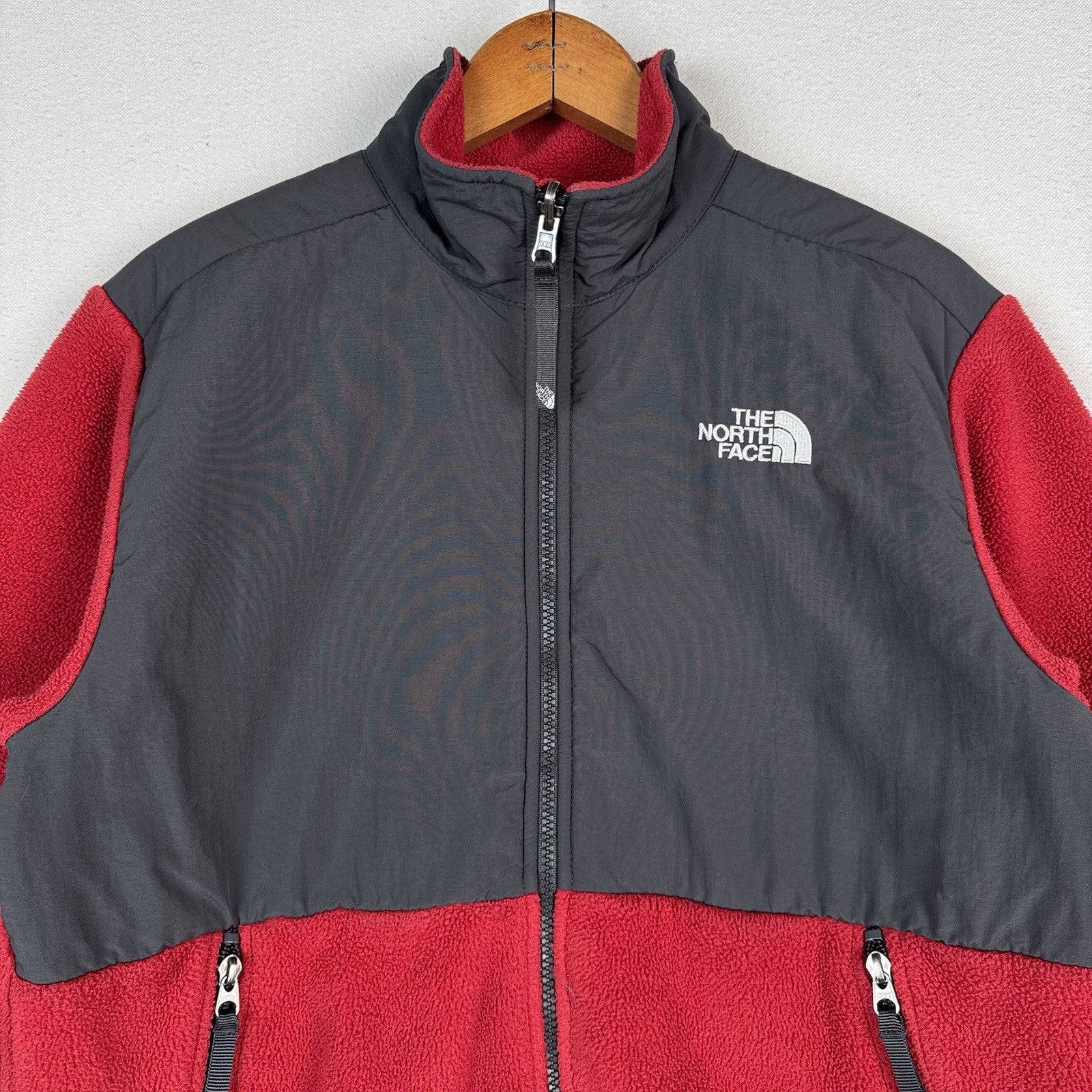 The North Face Fleece Denali Full Zip Youth Jacket Red/Grey Size Youth XL XLarge