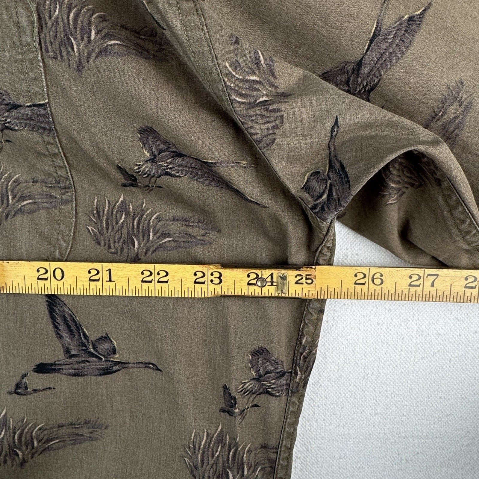 Chaps Ralph Lauren Mens XL Button Down Shirt Ducks Brown Long Sleeve