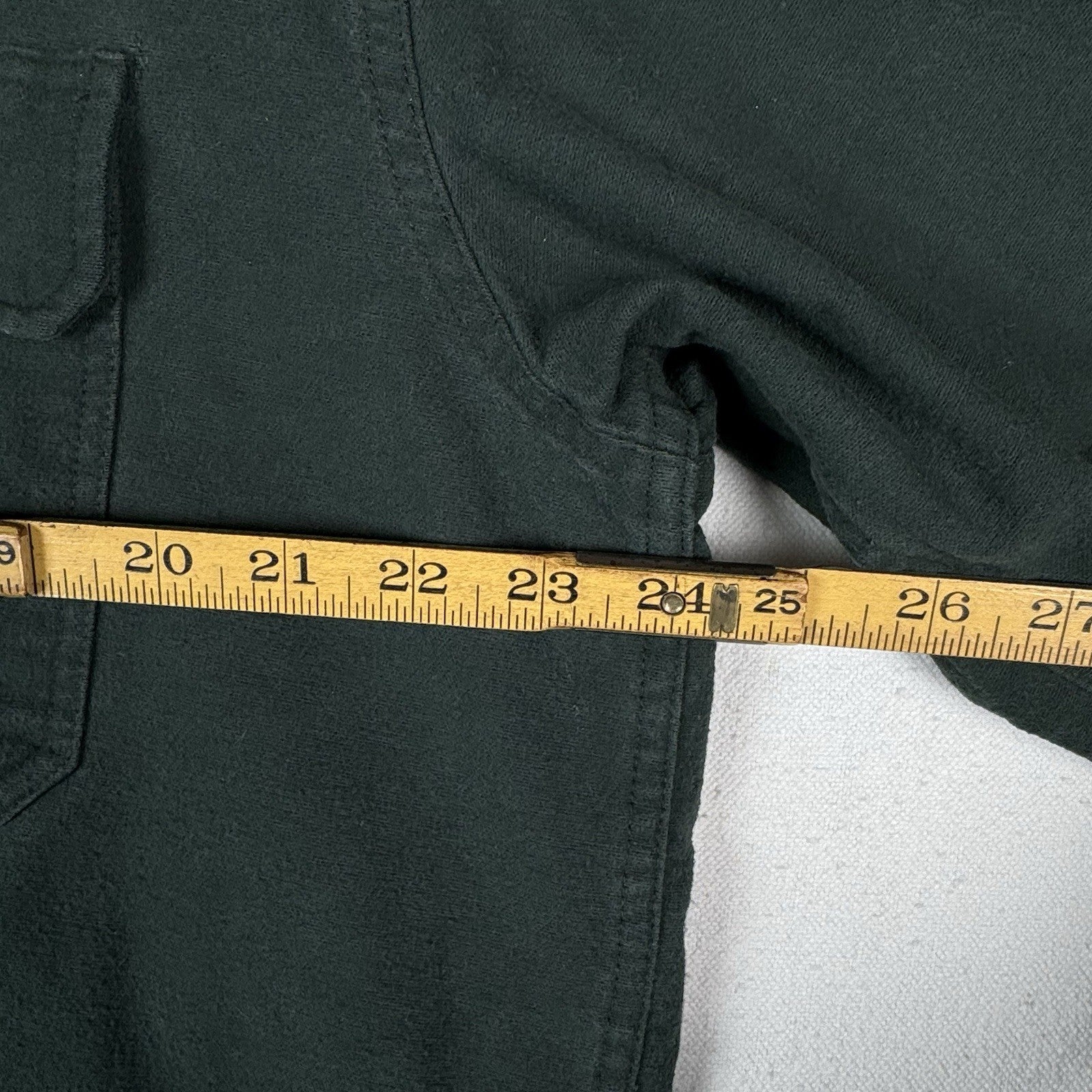 L.L. Bean Ultra Insulated Green Snap Shirt Jacket Men's Large 100% Cotton