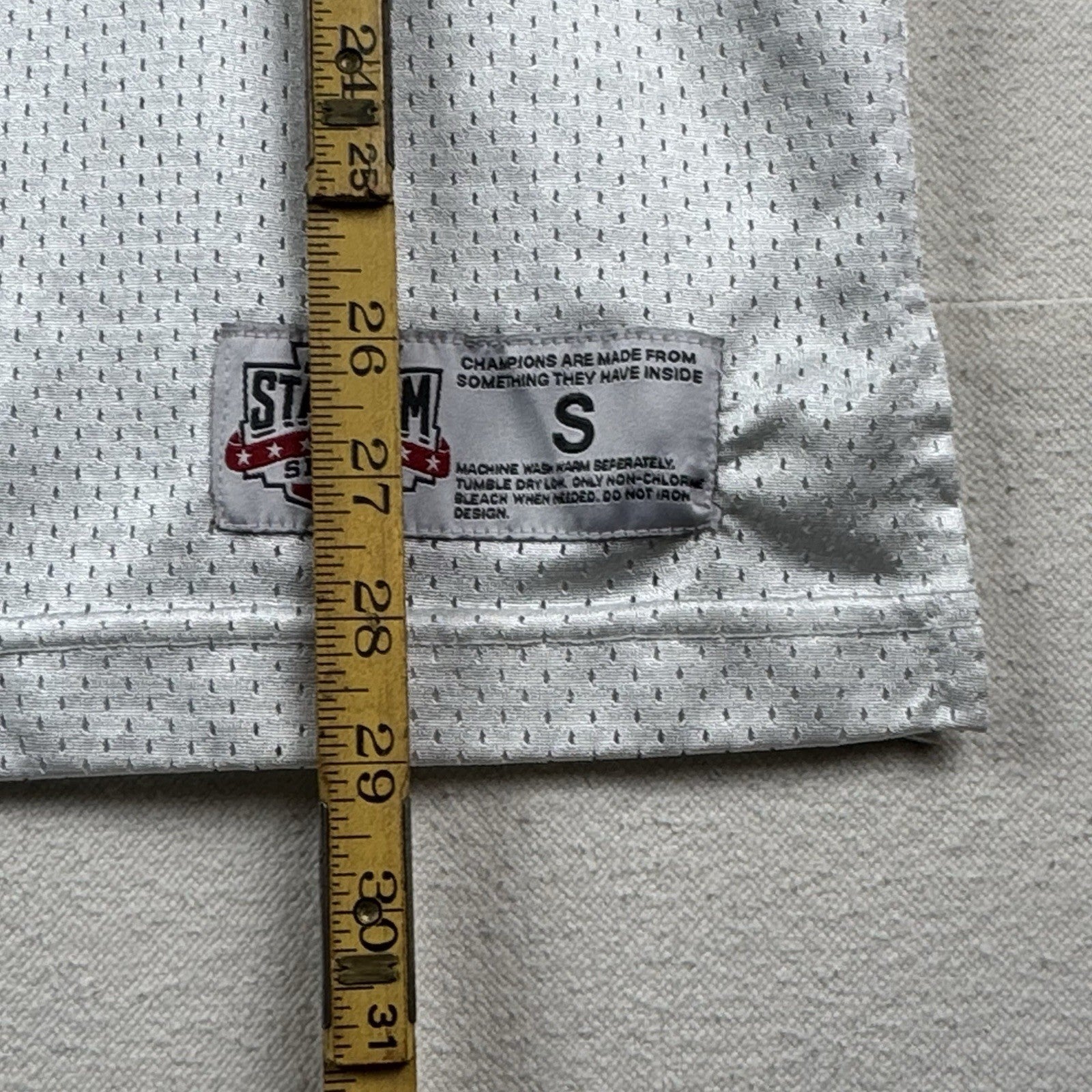 Stadium Series Made of Champions White Hennessy Football Jersey Size Small