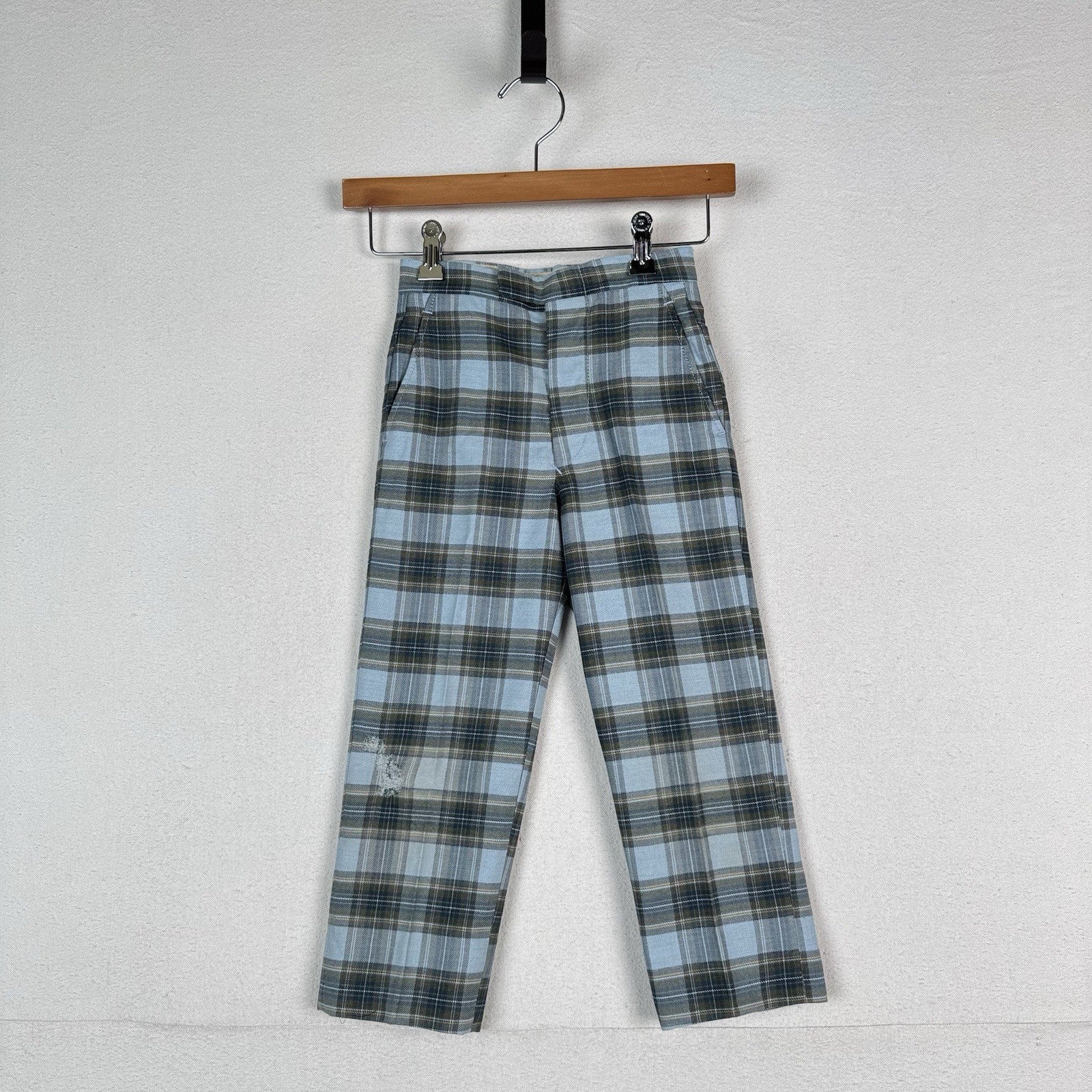 Vintage Lord And Taylor Kids Plaid Pants Blue Vail Sweatshirt Set 4-5T Preppy