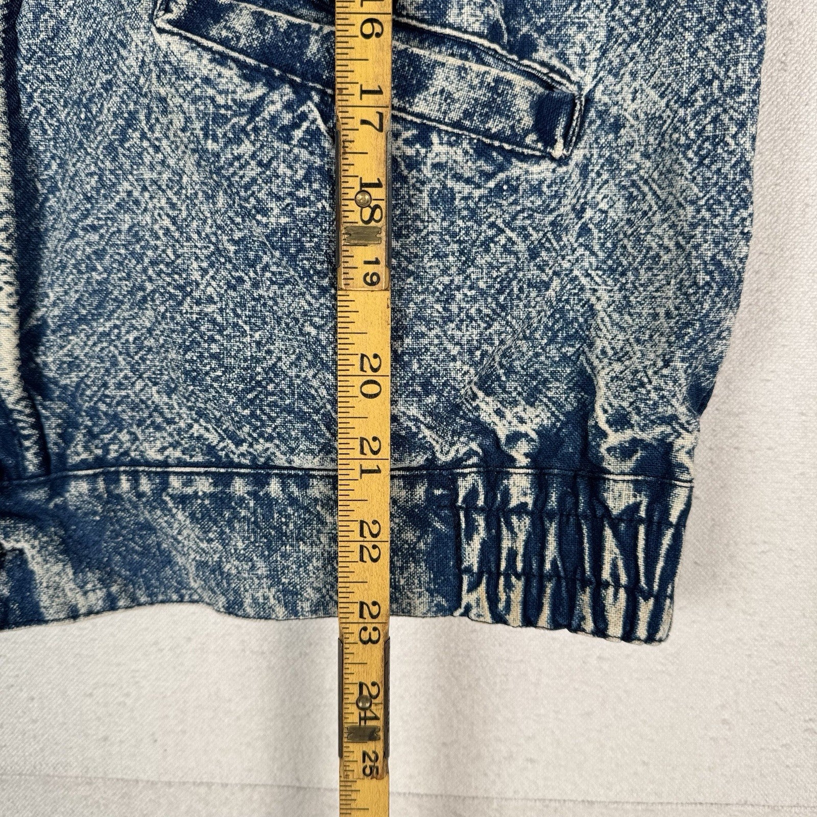 Vintage 80’s Chai Denim Jacket Unisex Medium Acid Wash Quilted Shoulders Straps