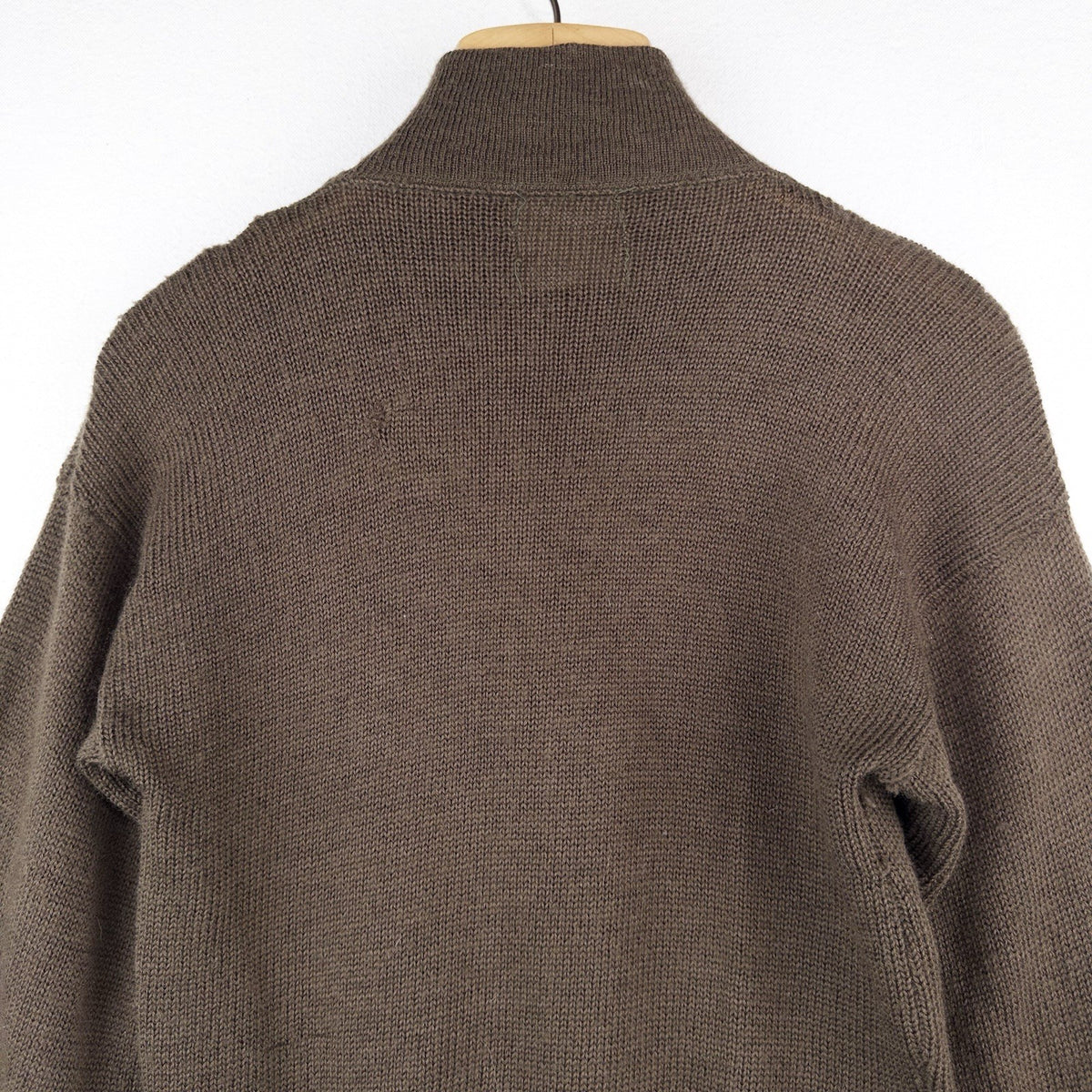 80’s Vtg US Army Military Wool Sweater OD 3721 Men’s M (38-40) Brown Long Sleeve