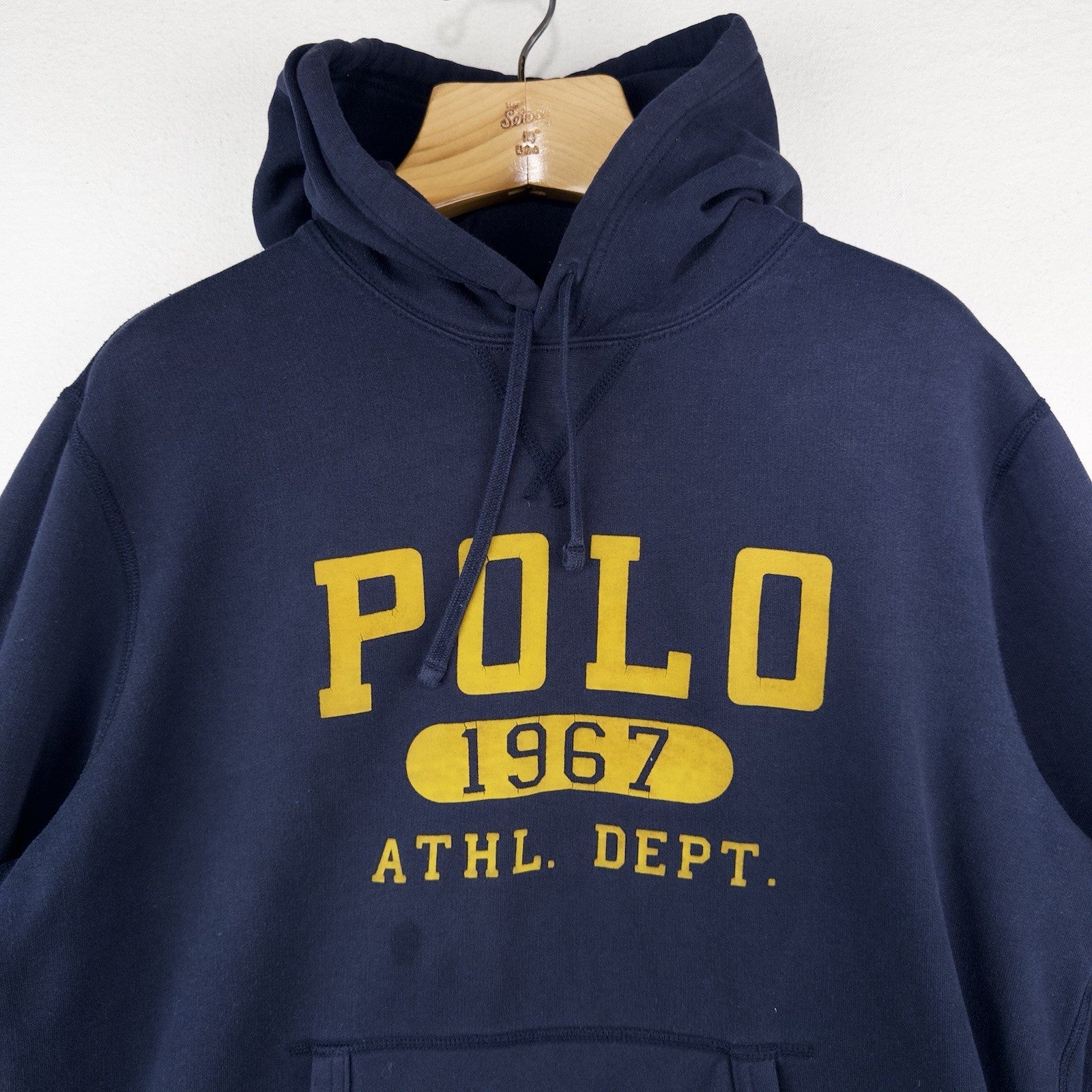 Polo Ralph Lauren Cruise Navy Flock  Athletic Dept Hoodie Fleece Men’s XL