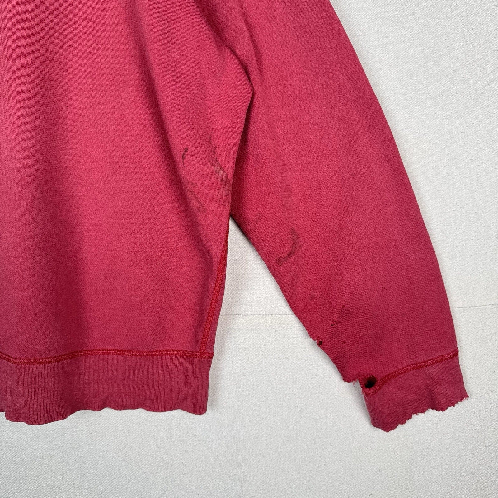 Vintage Polo Ralph Lauren Distressed Faded Pink Crewneck Sweatshirt Men’s XL