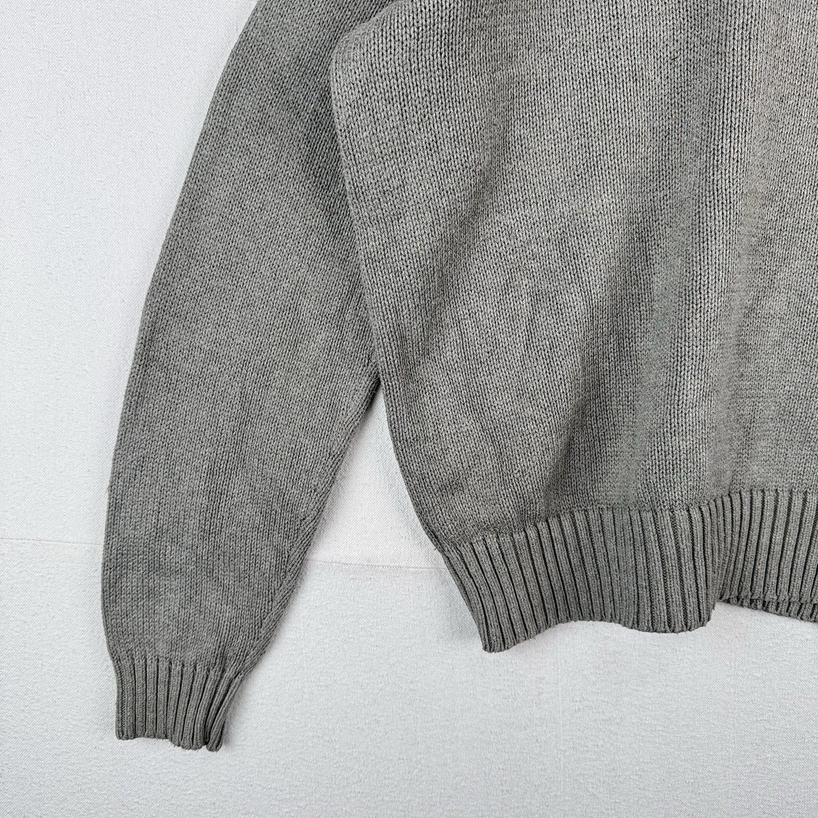 90’s Vintage Polo Ralph Lauren Knit Sweater Men’s XL Gray Pima Cotton Crewneck