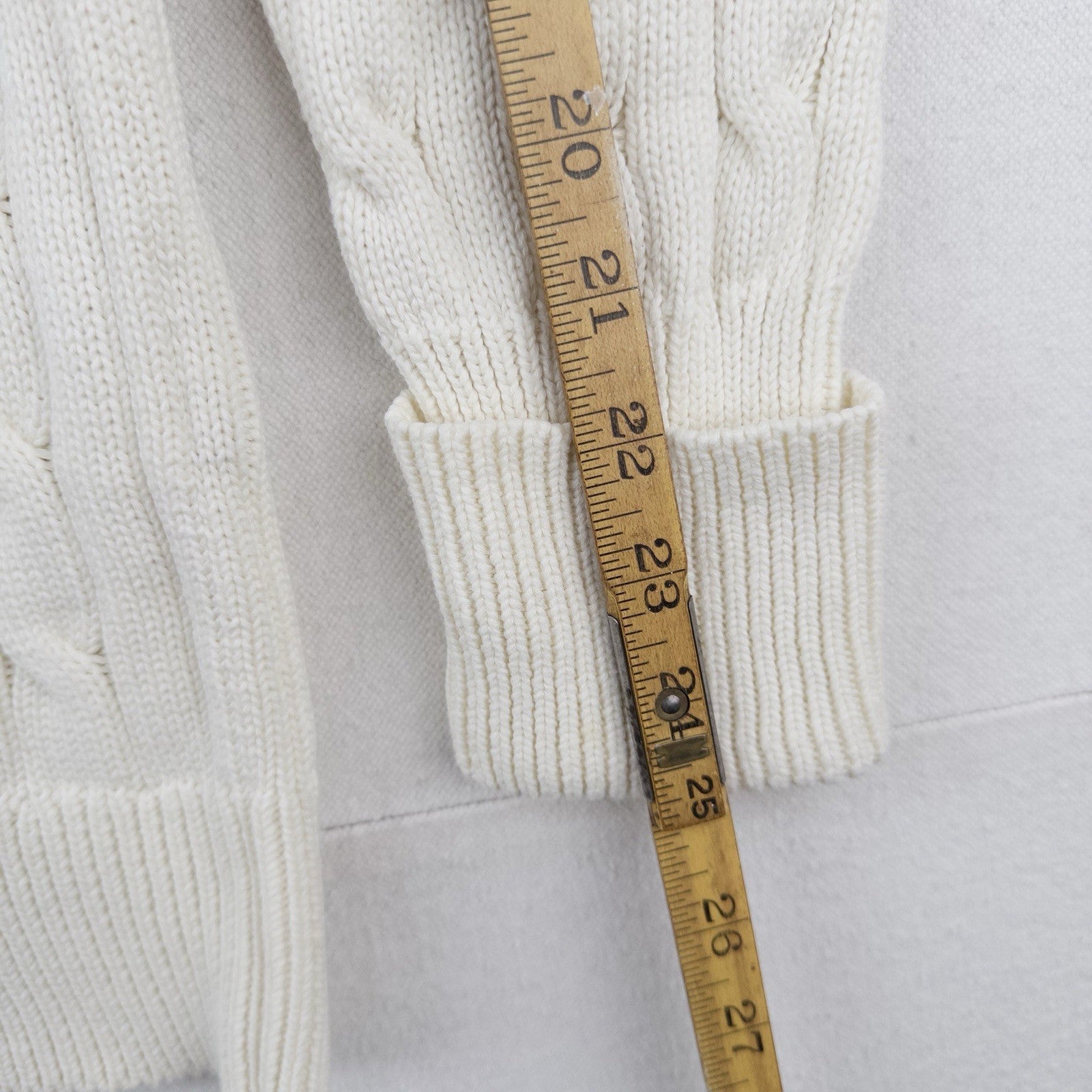 Polo Ralph Lauren Sport Cable Knit Sweater Women’s Medium White Turtle Neck