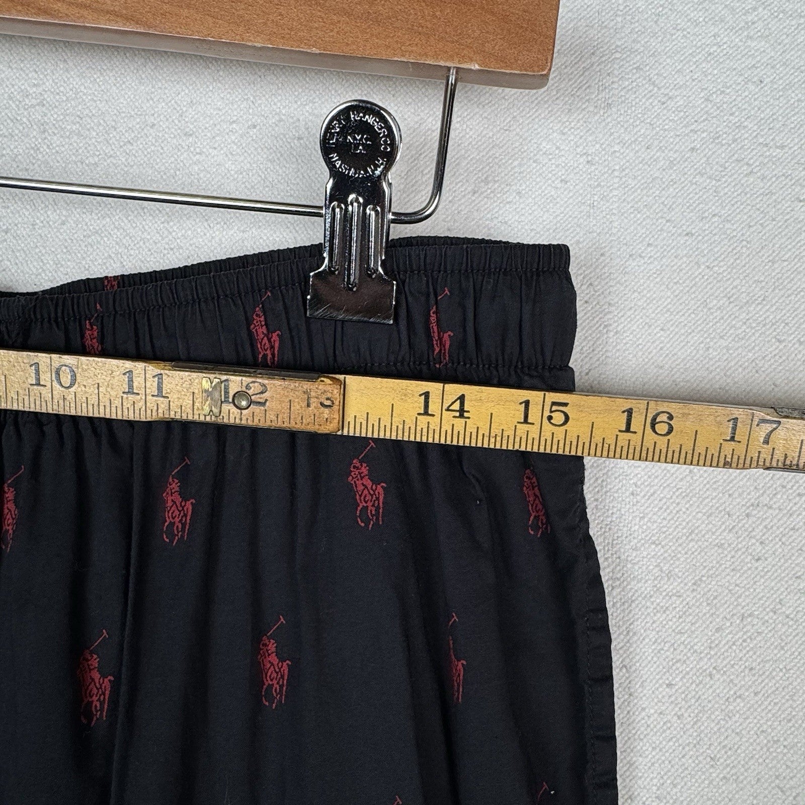 Polo Ralph Lauren Men’s Sleepwear Black Red Pony Pajama Lounge Pants Large L