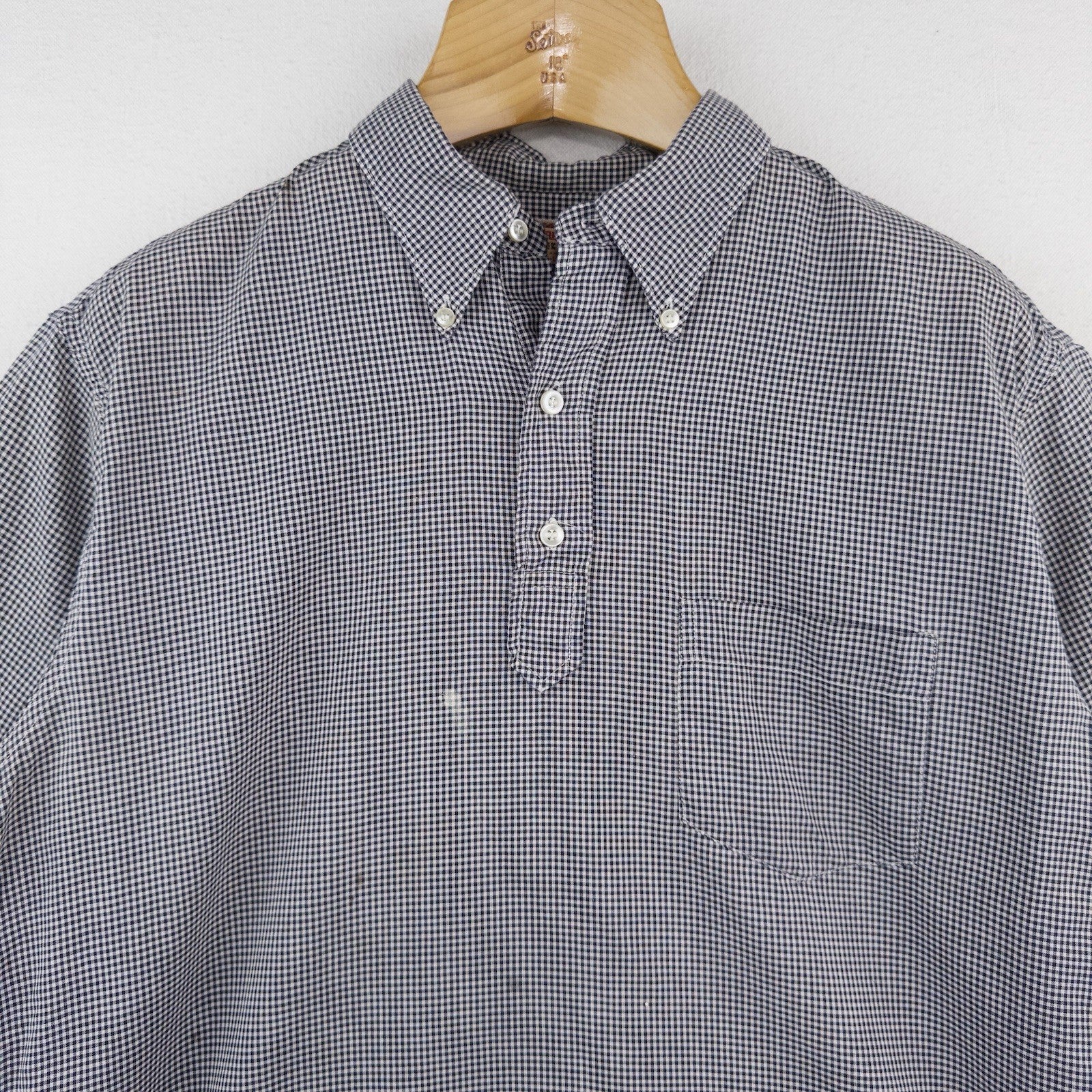 50’s Vtg McGregor Shirt Men’s L (16-17) Golden Key Tunic Popover Shirt Gingham