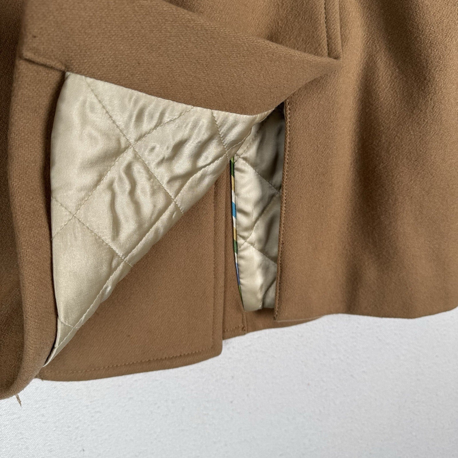 J.Crew Women's Camel Wool Thinsulate Lined Peacoat Large