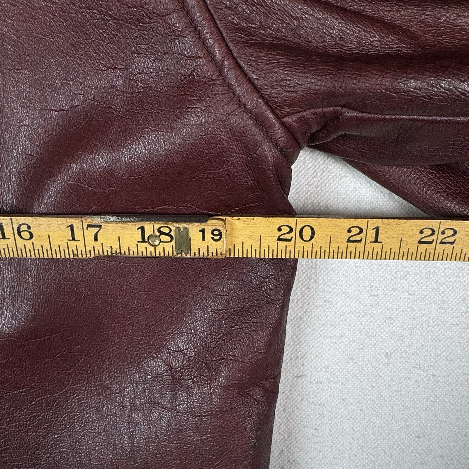 Vintage 90s Frye Leather Womens Large Jacket Coat Rust Brown Maroon Button Front