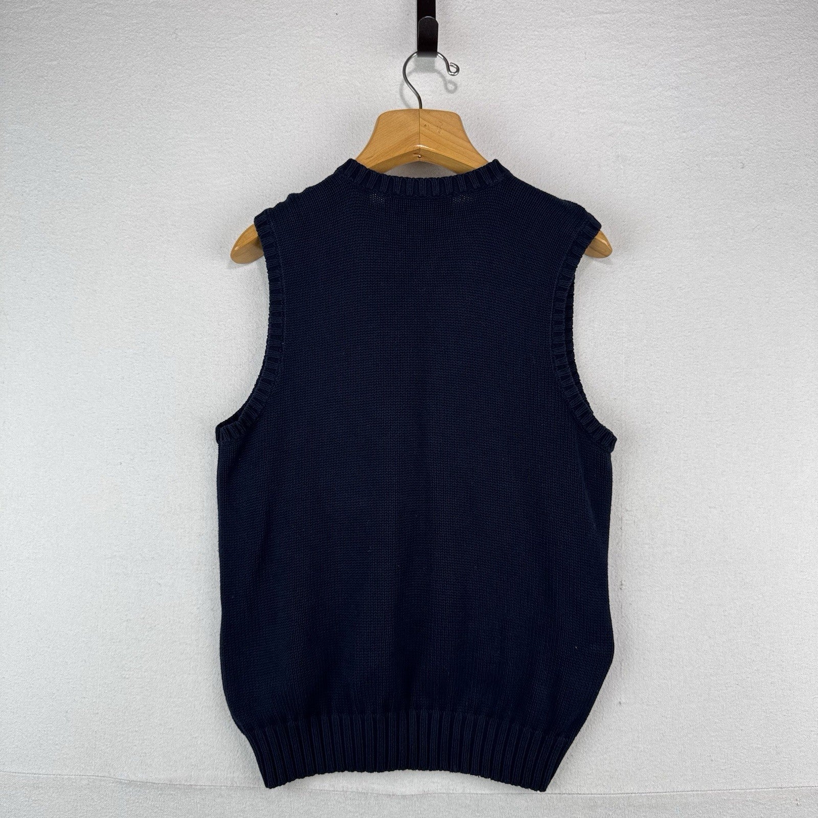 90’s Vtg Polo Ralph Lauren Sweater Vest Mens Small Blue V-Neck Blue Pony