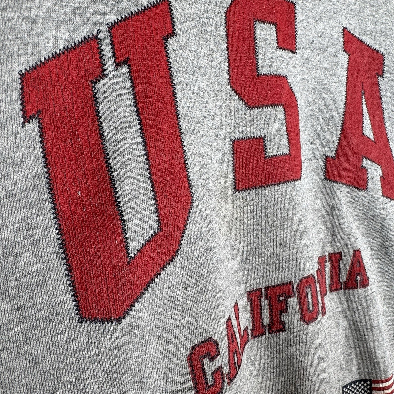 Vintage USA California Crew Sweatshirt Grey Men’s Large Made In USA *Distressed