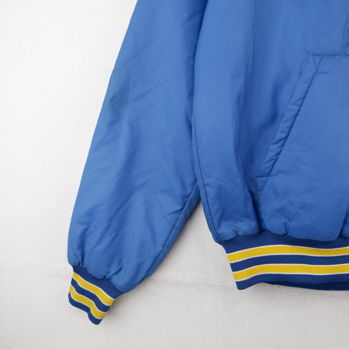80’s Vtg Holloway Quarterzip Pullover Jacket Mens M Blue Our Lady Sorrows Saints