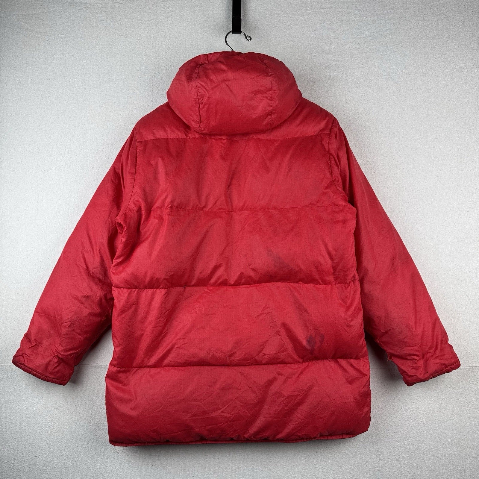 60s/70s Vtg Field & Stream Gordon Ferguson Goose Down Puffer Jacket Hooded Red S