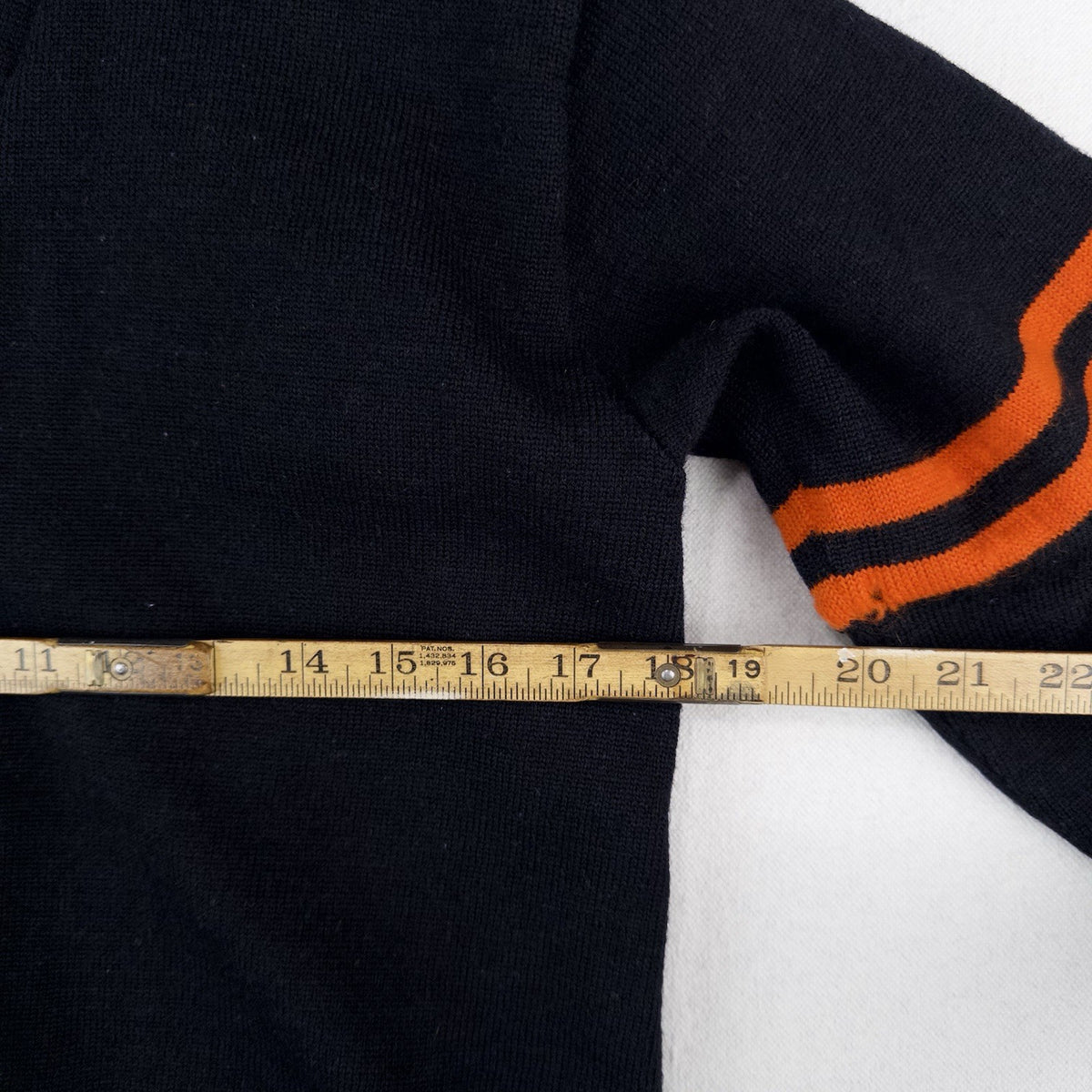 40’s Vtg Murray’s Knit Varsity Cardigan 32” XS / Youth M Black Orange Princeton