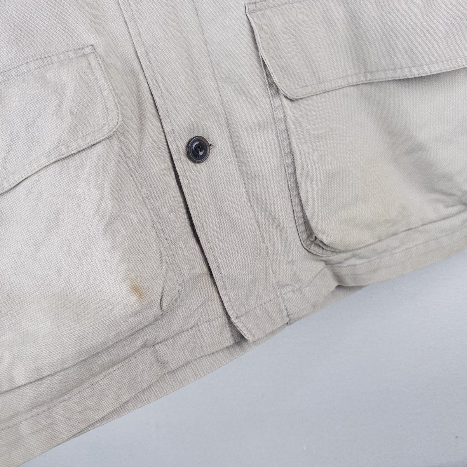 90’s Vtg J Crew Men’s M (46) Heavy Canvas Chore Field Coat Jacket Sherpa Lining