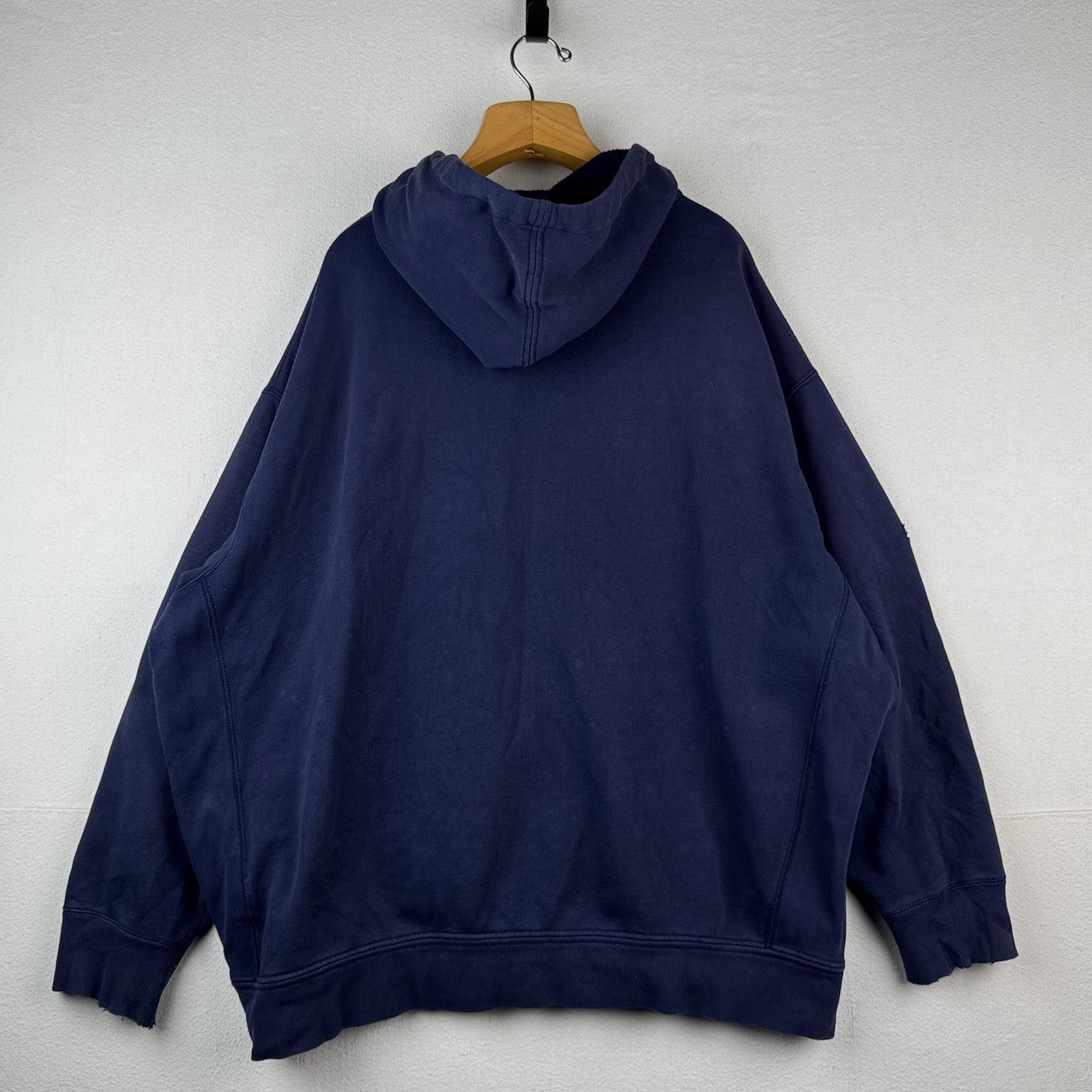 Vintage Ralph Lauren Hoodie Men’s 4XL Navy Blue Sweatshirt Full Double Zipper
