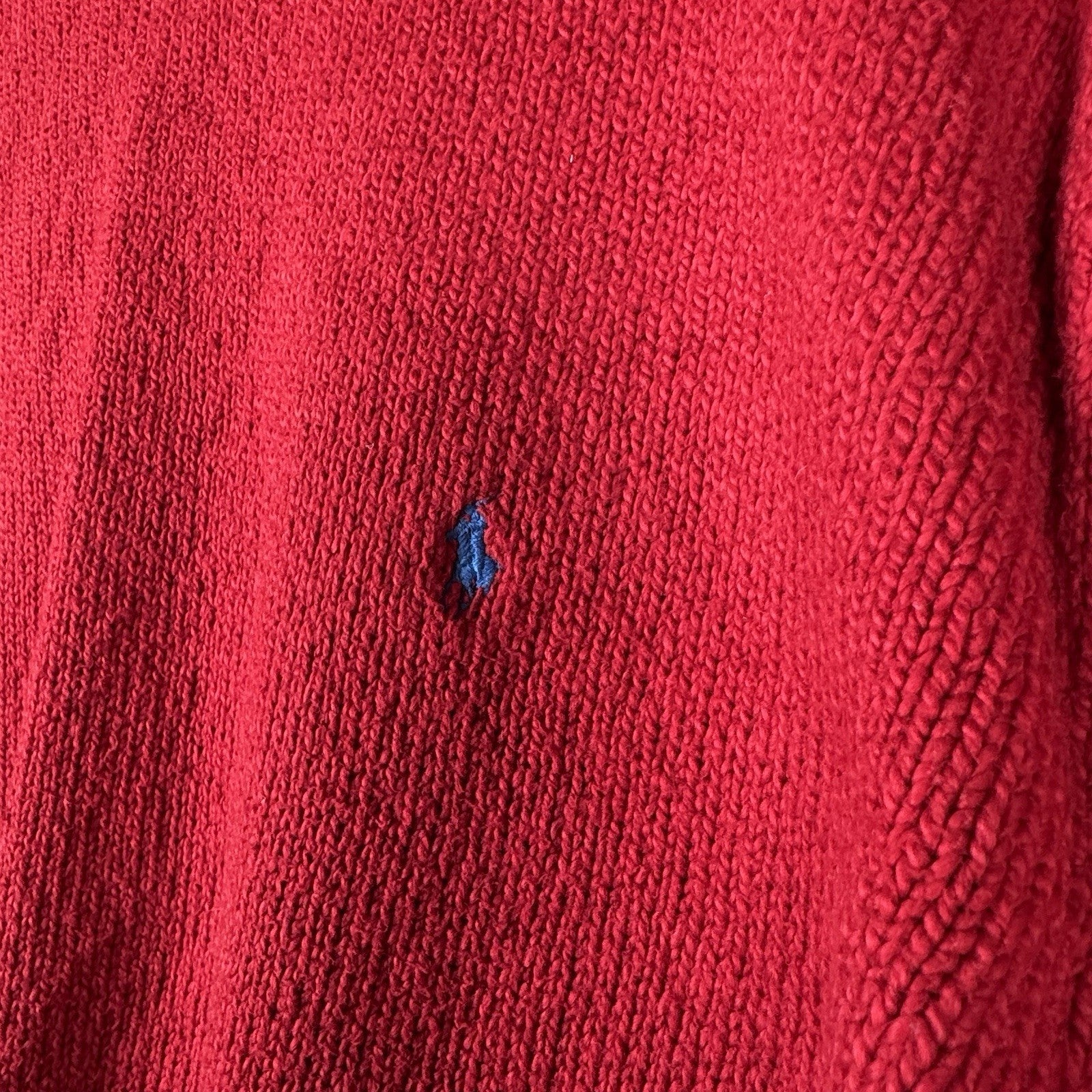Vintage Polo Ralph Lauren Sweater Men Tall 3XLT Red Pullover Pony Logo Crewneck