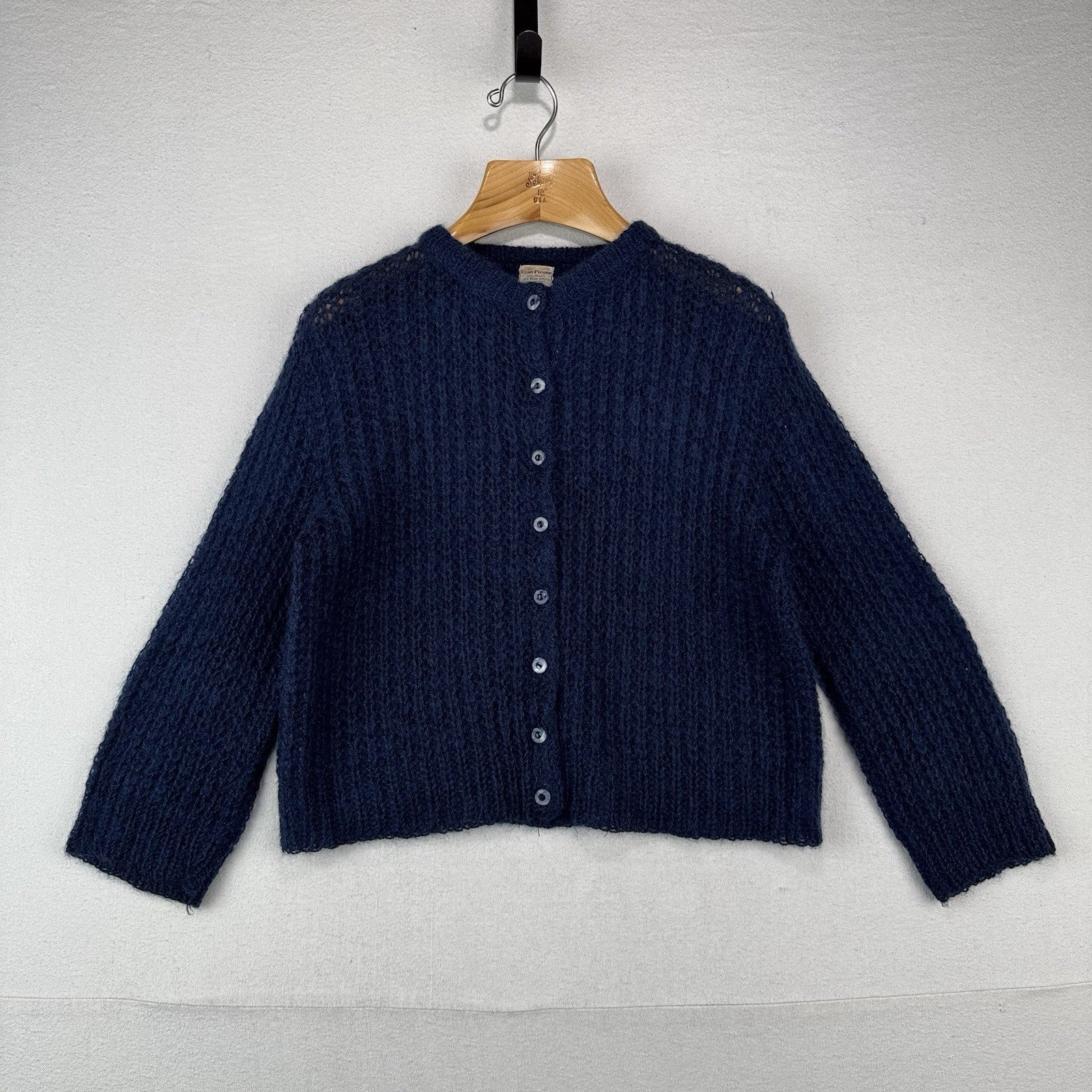 60’s Vintage Evan-Picone Women’s Small Mohair Cardigan Sweater Fuzzy 20x21