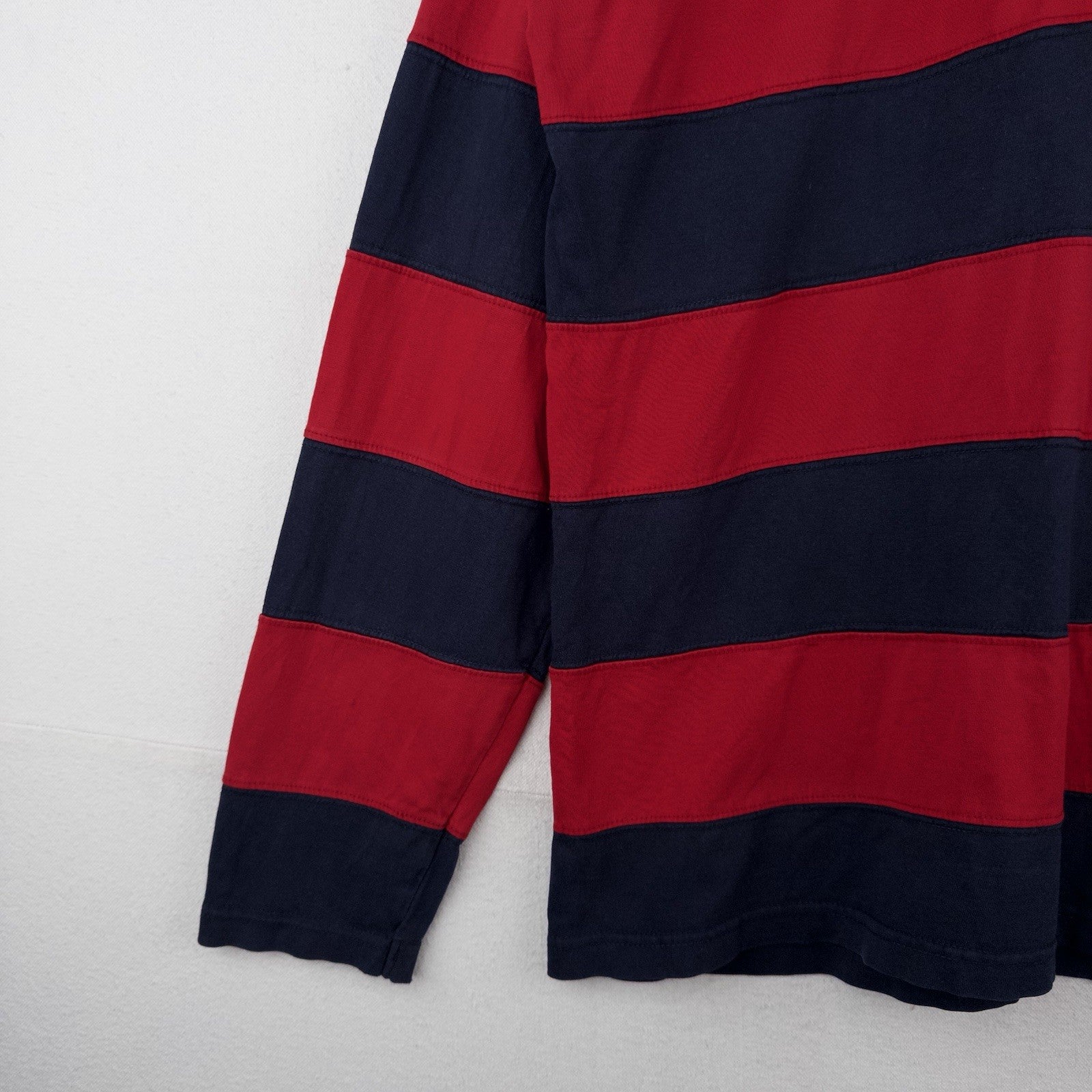 90’s Vtg Polo Ralph Lauren Henley Colorblock Striped Long Sleeve Shirt Men’s L