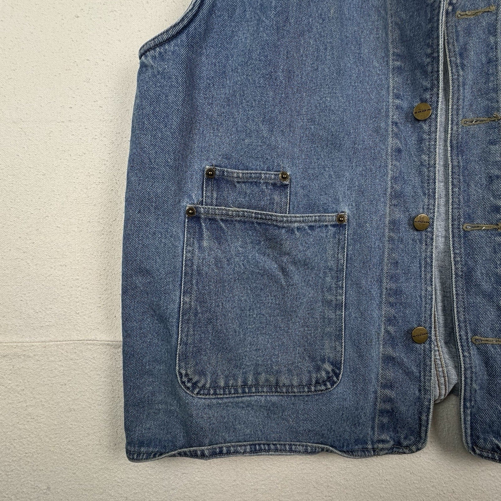 Vintage 90’s Tactical Utility Denim Vest Five Pockets Coda Size XL