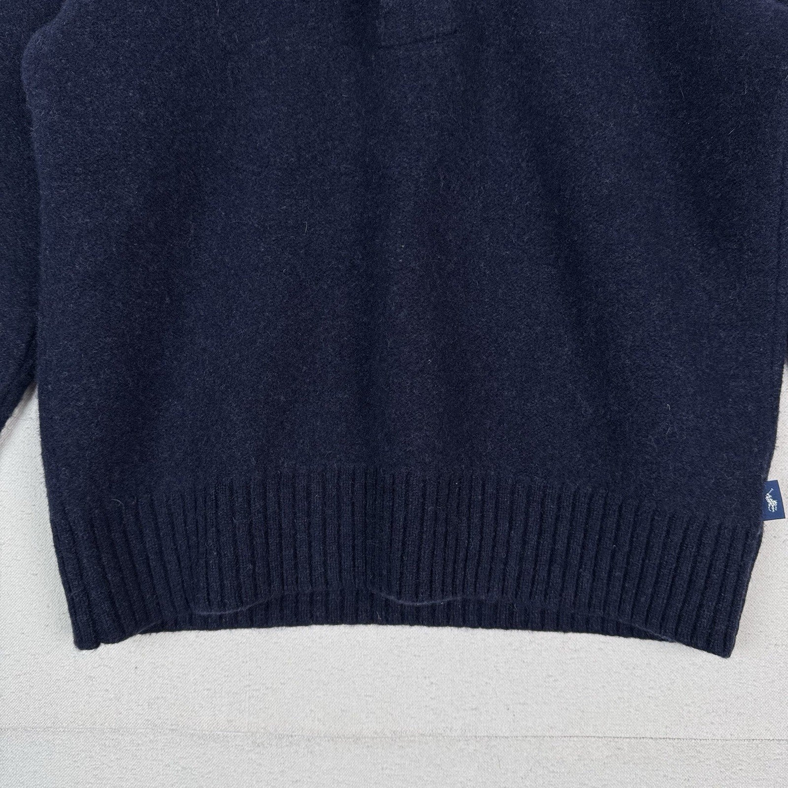 Polo Ralph Lauren 100% Lambswool Youth L Military Blue Sweater P2P:19” Welted*