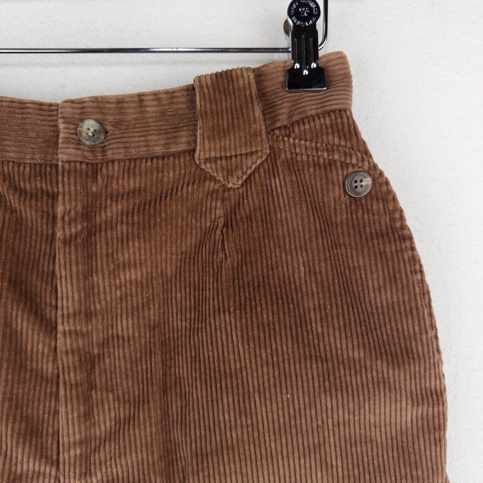 70’s Vtg Ralph Lauren Blue Label Western Brown Corduroy Pants Women's 8 Talon