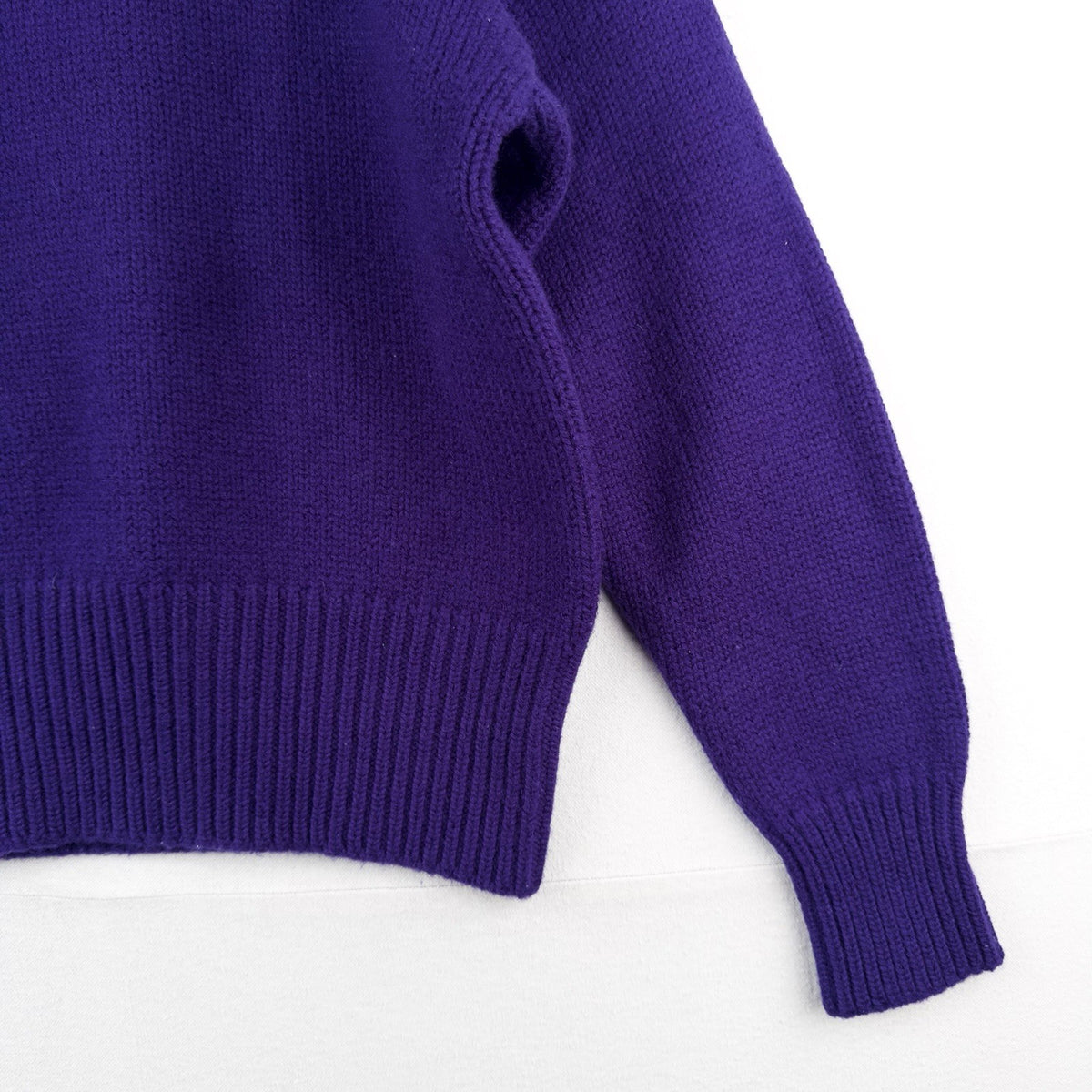 80’s Vtg Polo Ralph Lauren Wool Boat Neck Purple Embroidered Crest Sweater XL