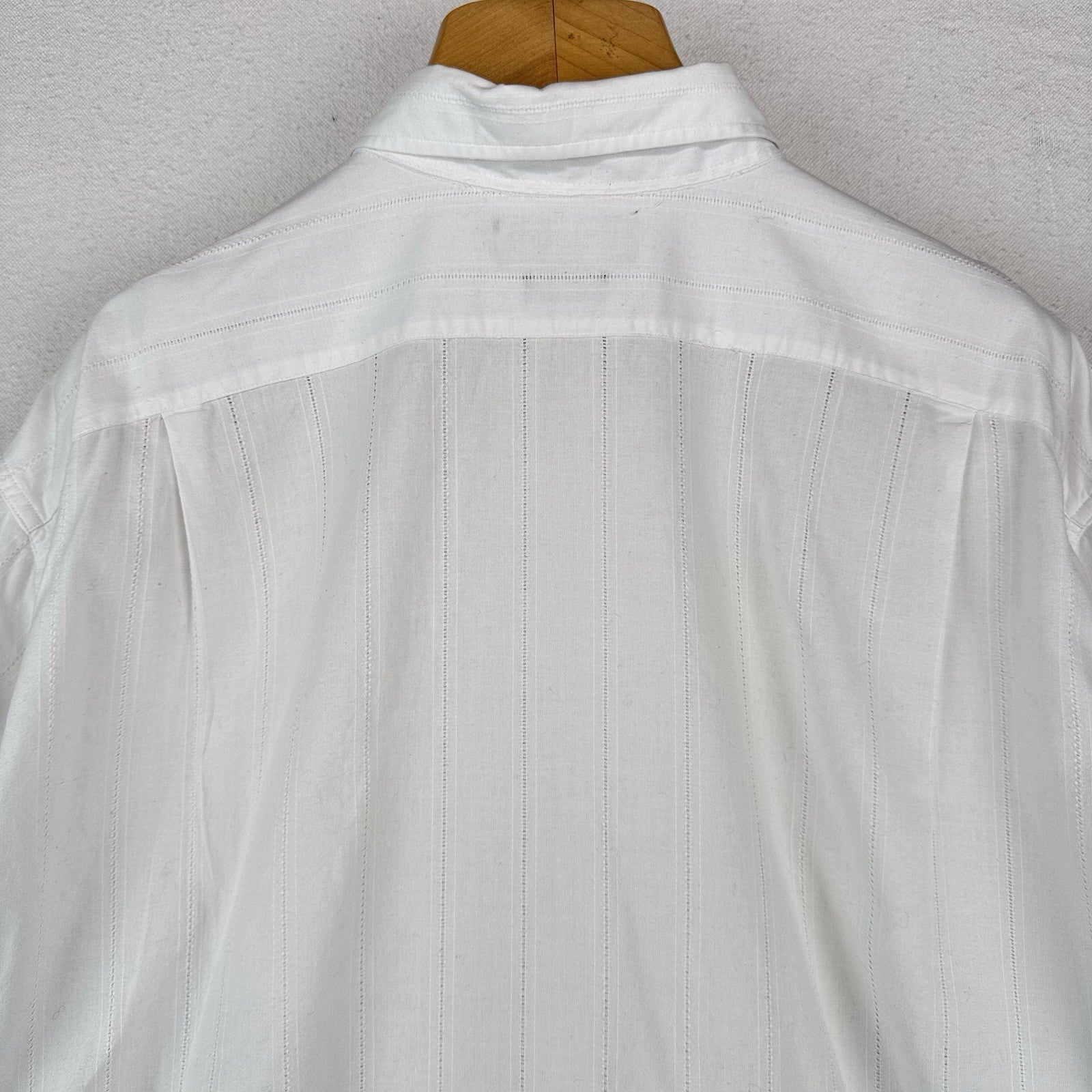 Vtg Polo Ralph Lauren Mens 2XL Chapman White Dobby Button Up Shirt 100% Cotton