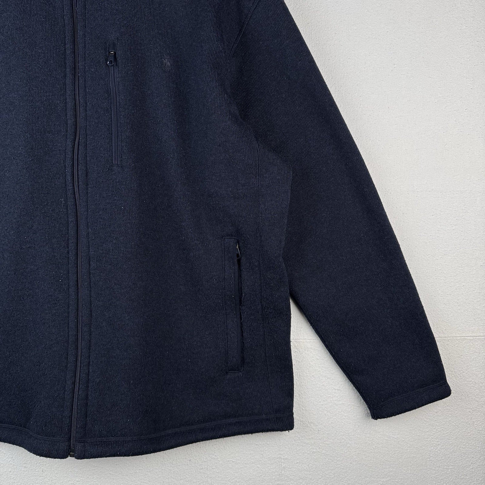 Polo Ralph Lauren Jacket Mens 3XB Blue Performance Full Zip Fleece Mock Neck
