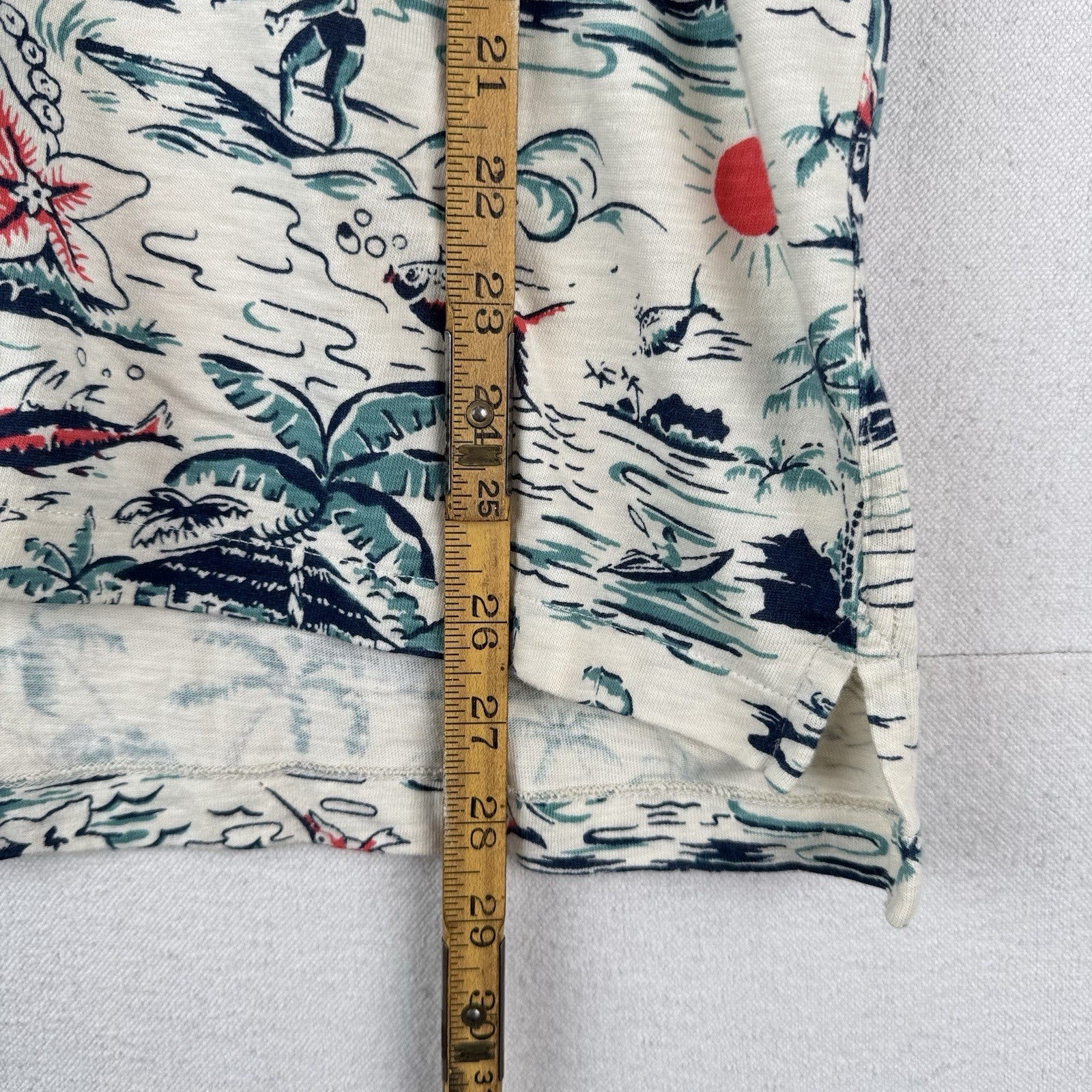 J.Crew Knit Goods Men’s Medium Hawaiian Short Sleeve Camp Loop Collar Shirt